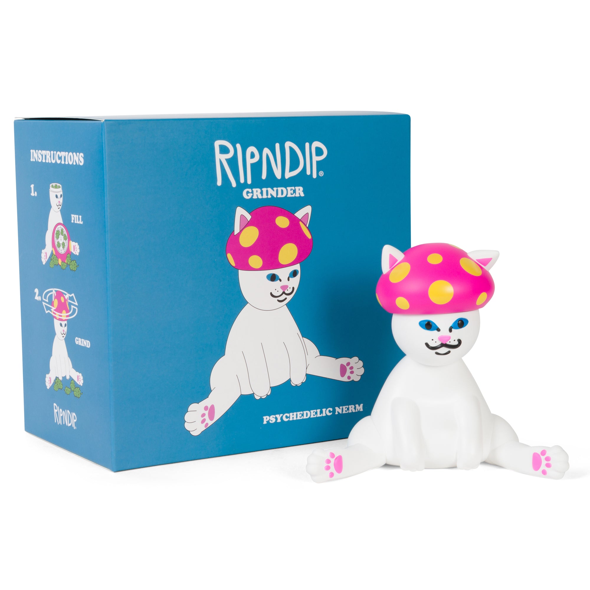 Psychedelic Nerm Grinder (White) – RIPNDIP