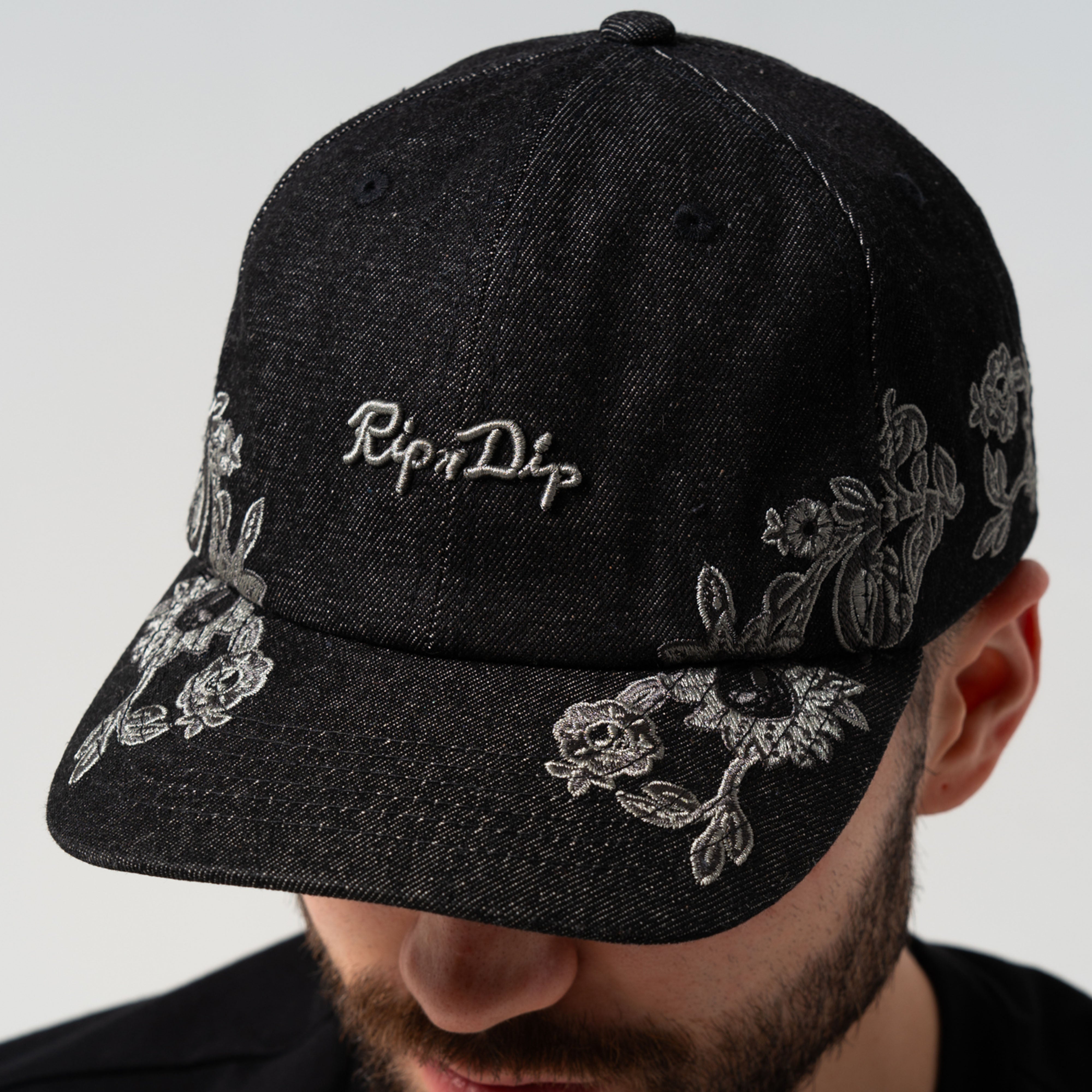 RIPNDIP Space Garden Dad Hat (Black Vintage Wash)