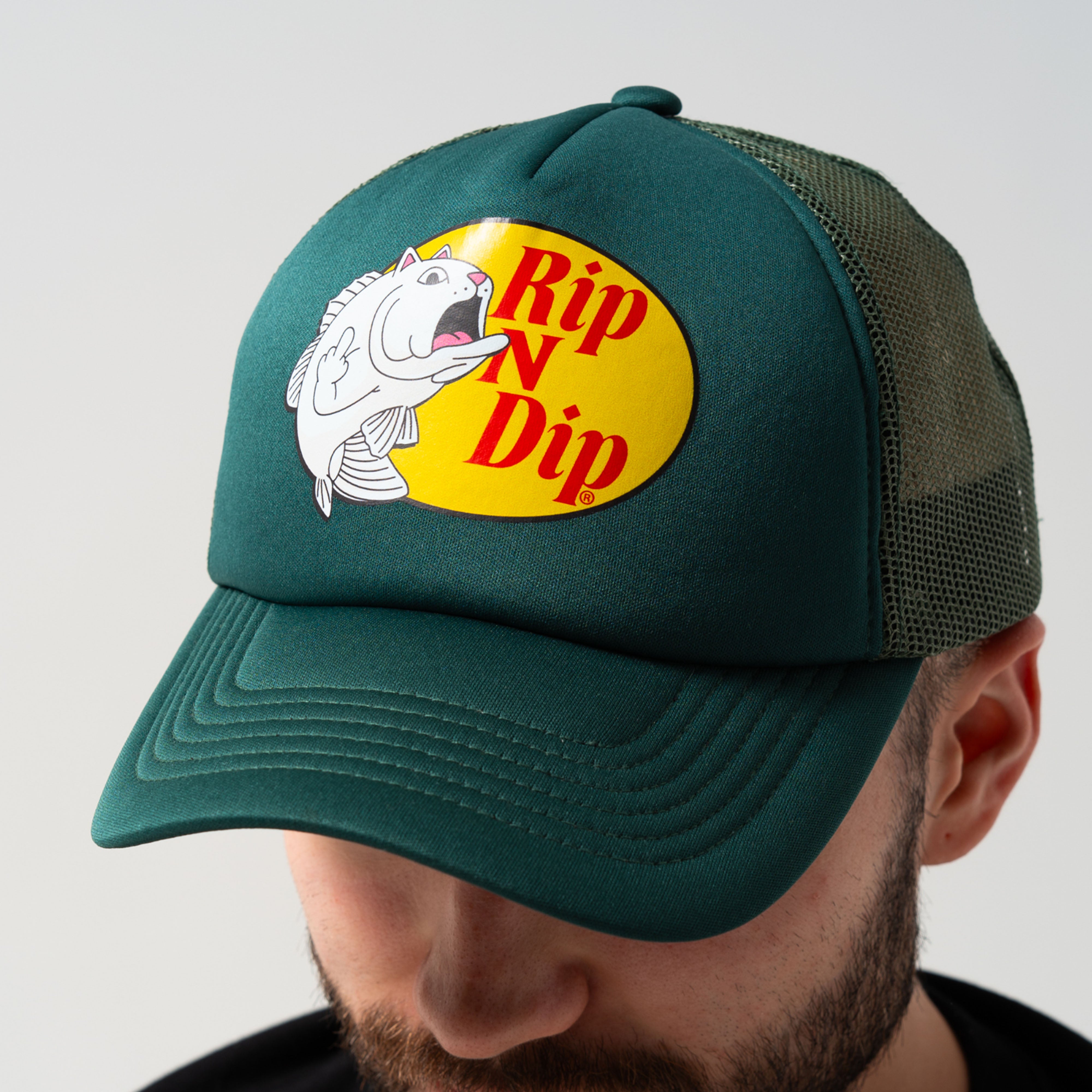 RIPNDIP Catfish Trucker Hat (Light Olive)