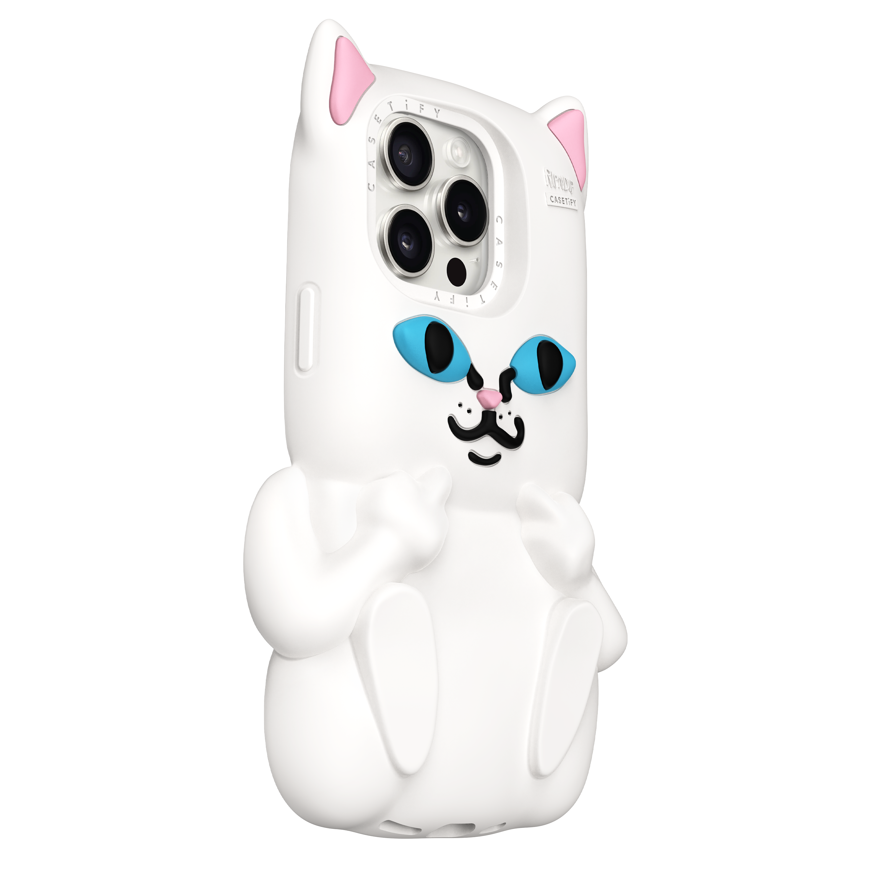 RIPNDIP CASETiFY x Ripndip Lord Nermal iPhone 3D Phone Case (White)