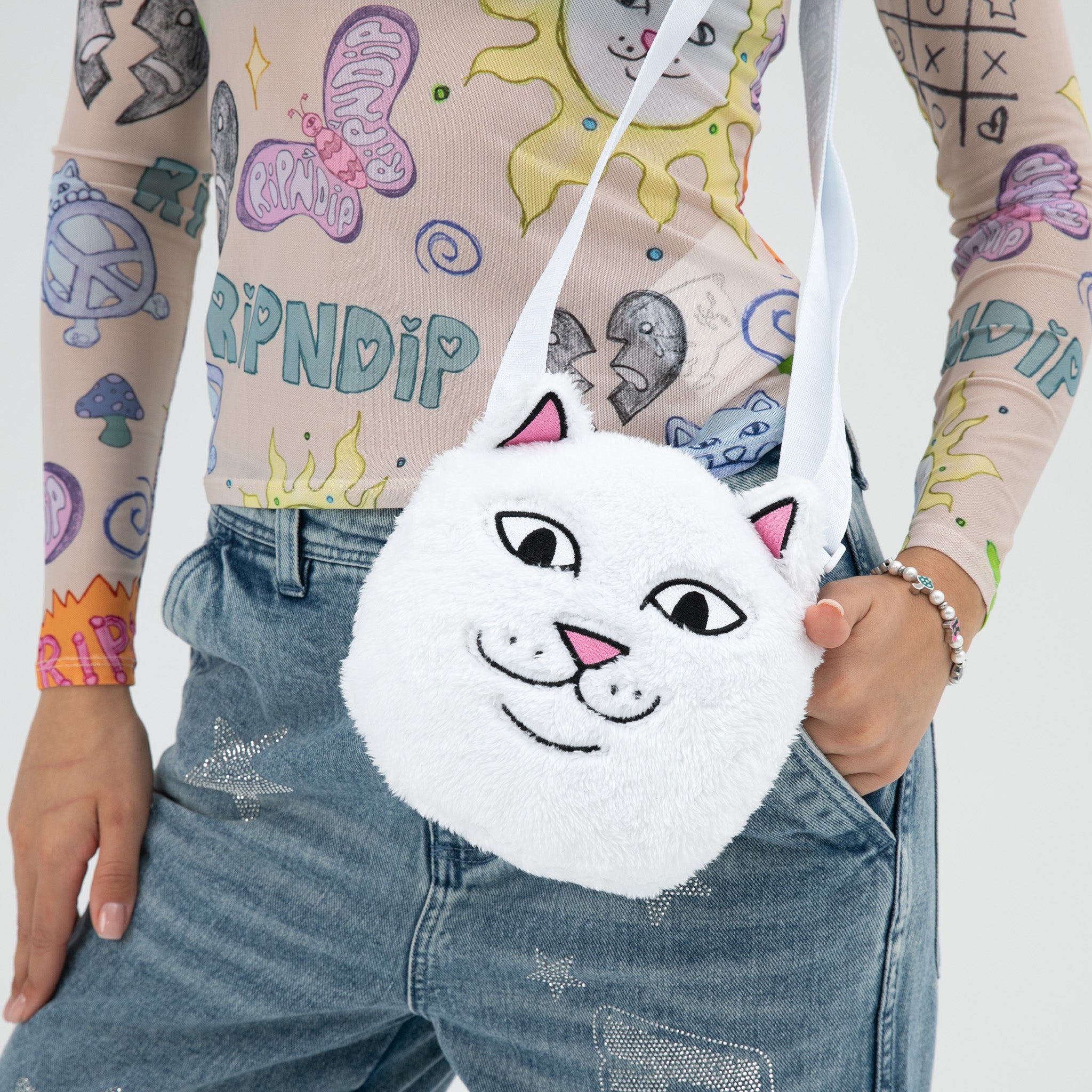 Ripndip Lord Nermal Coin Pouch White