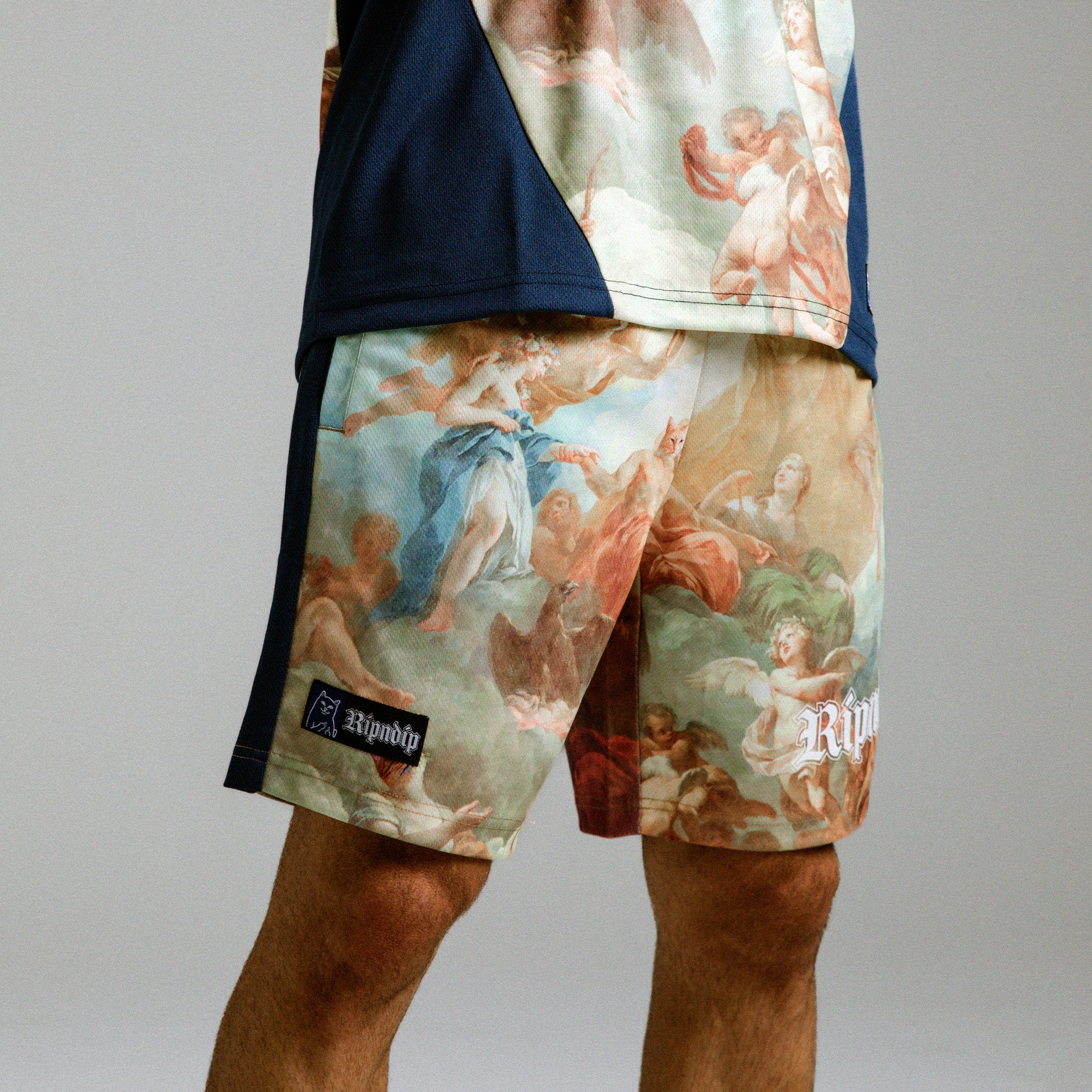 RIPNDIP Heavens Waiting Soccer Shorts (Navy Multi)