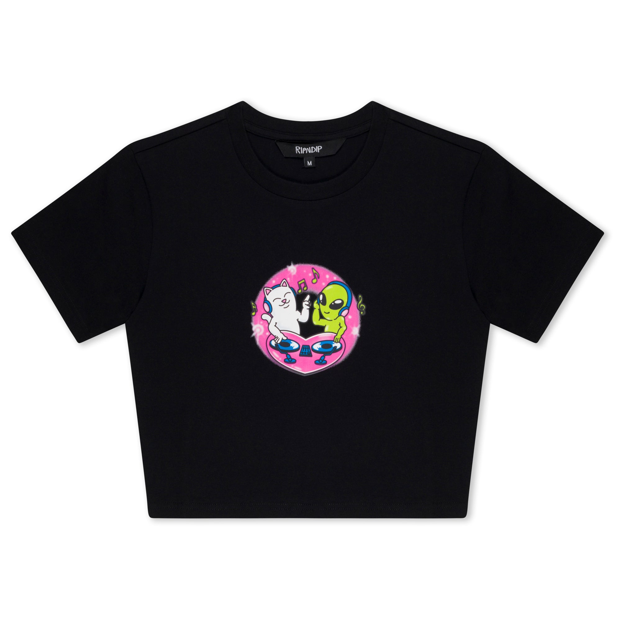 RIPNDIP Love Is Ripndip Cropped Baby Tee (Black)