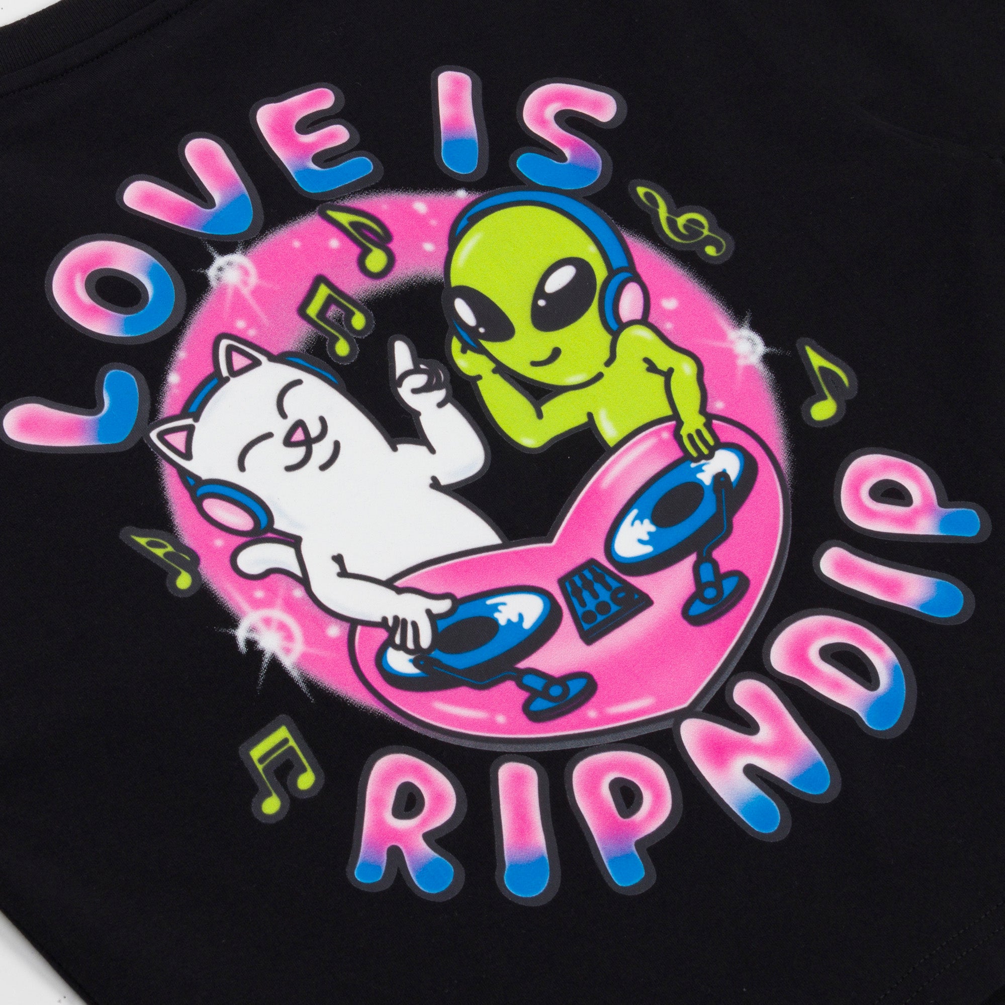 RIPNDIP Love Is Ripndip Cropped Baby Tee (Black)