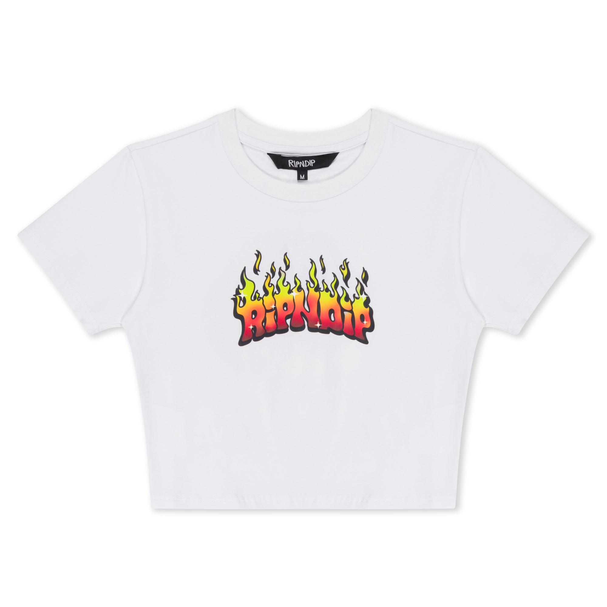 RIPNDIP Scary Cute Cropped Baby Tee (White)