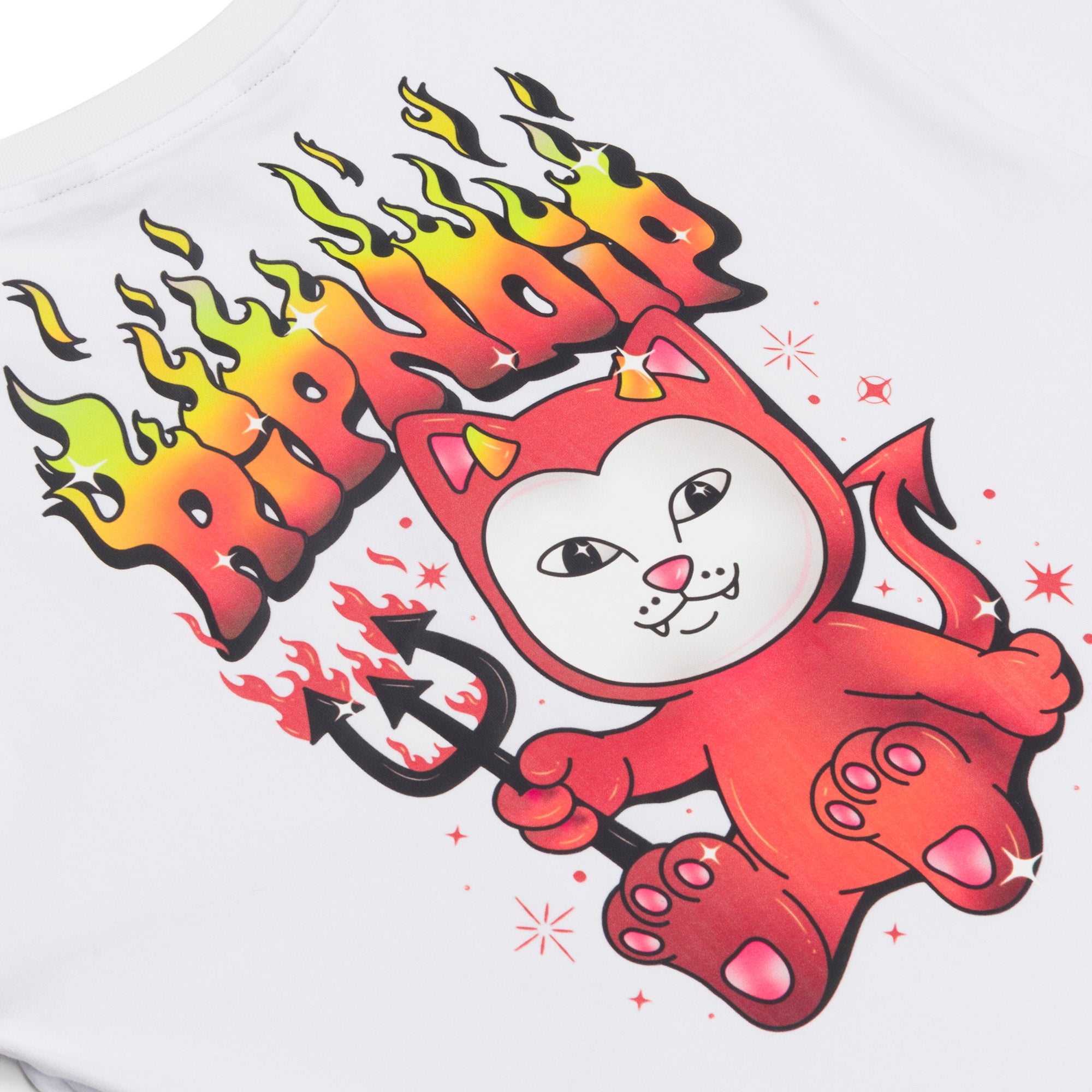 RIPNDIP Scary Cute Cropped Baby Tee (White)