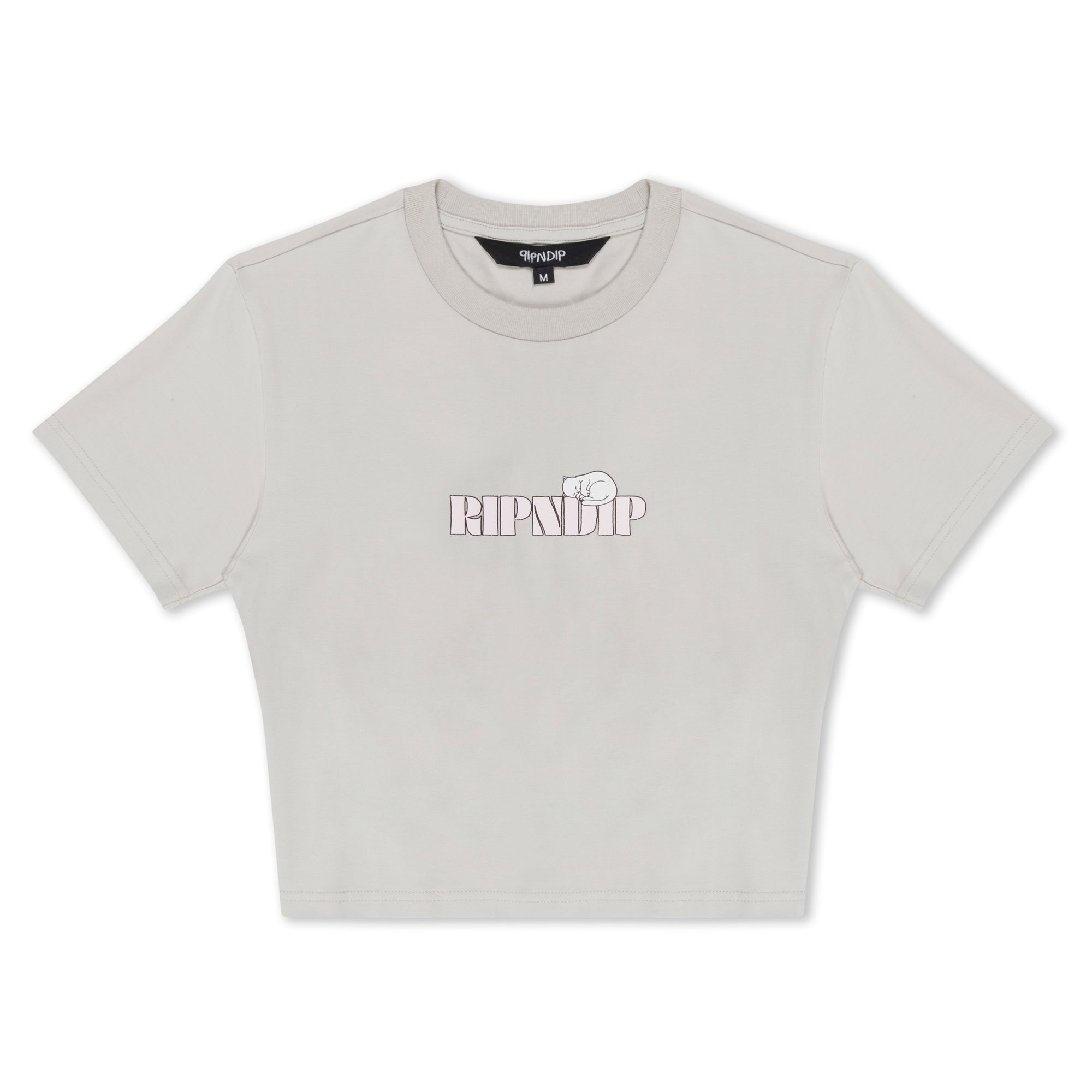 RIPNDIP Taste Like Nerm Cropped Baby Tee (Grey)