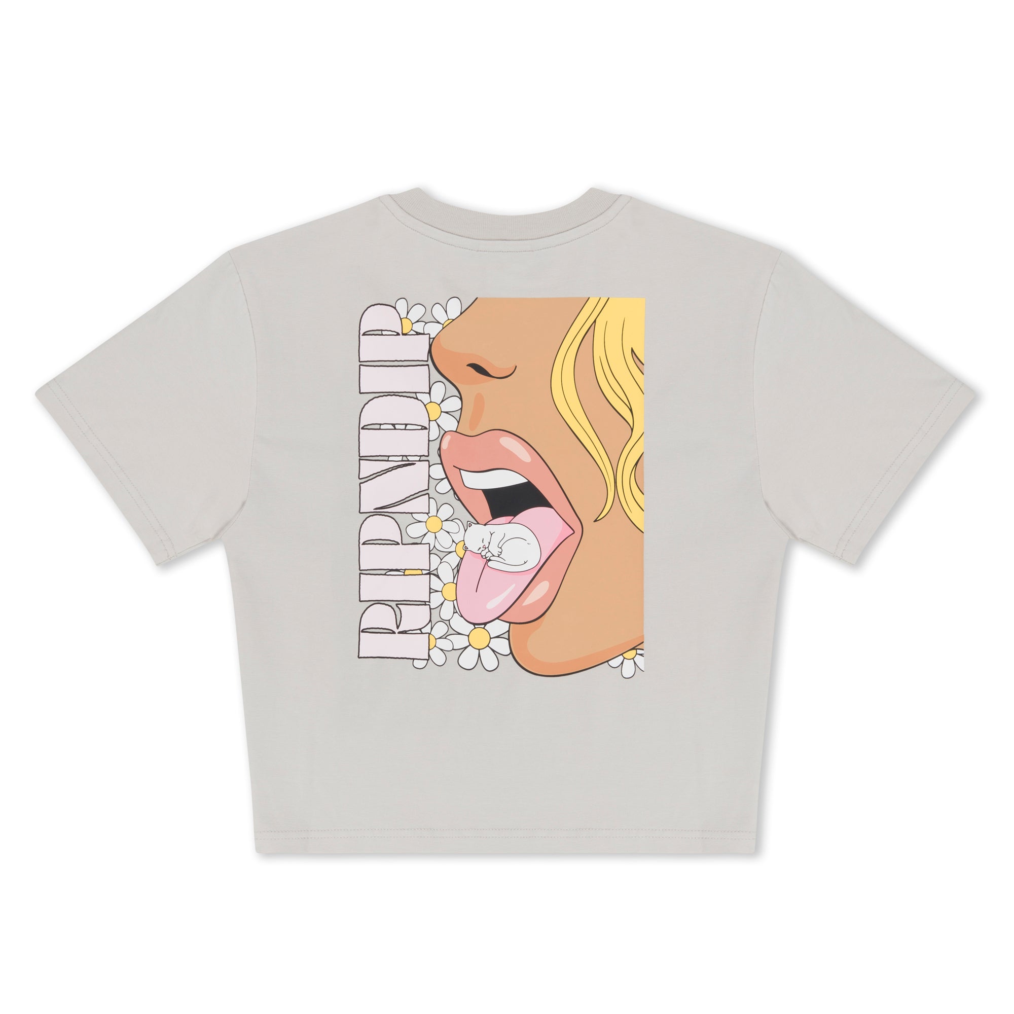 RIPNDIP Taste Like Nerm Cropped Baby Tee (Grey)