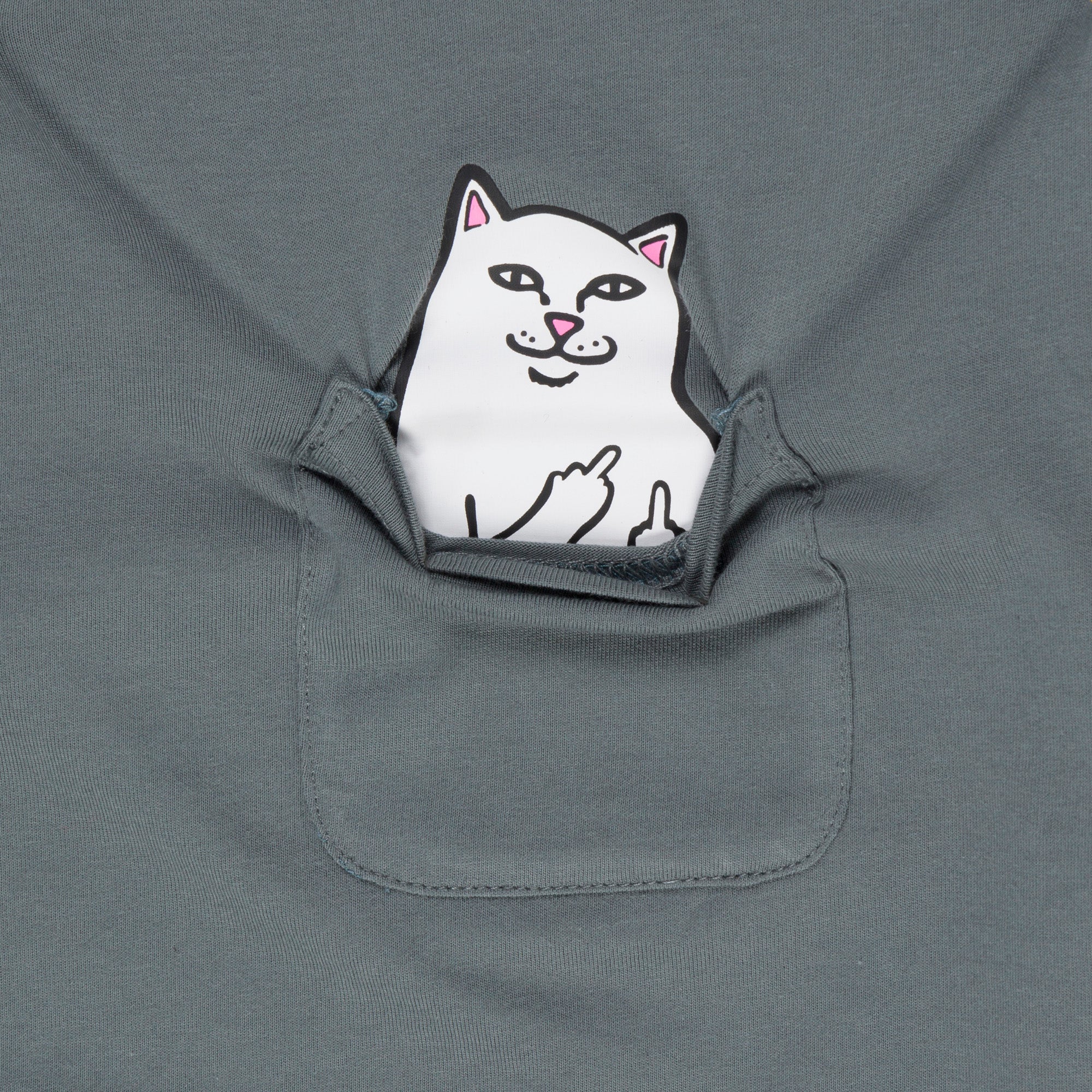 RIPNDIP Lord Nermal Cropped Baby Pocket Tee (Charcoal)