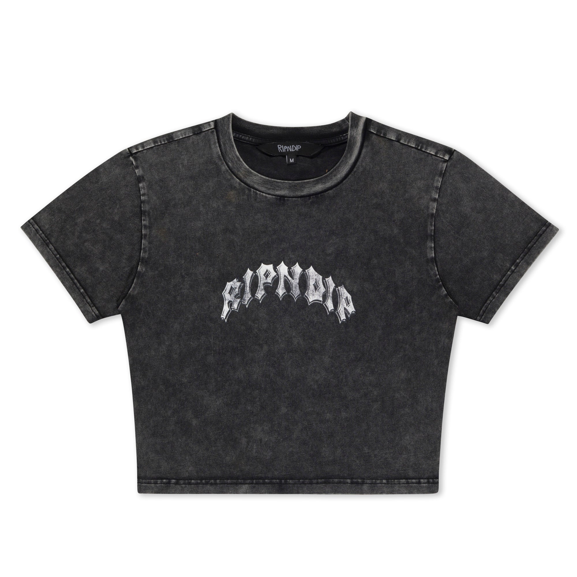 RIPNDIP Mother Nerm Cropped Baby Tee (Black Wash)