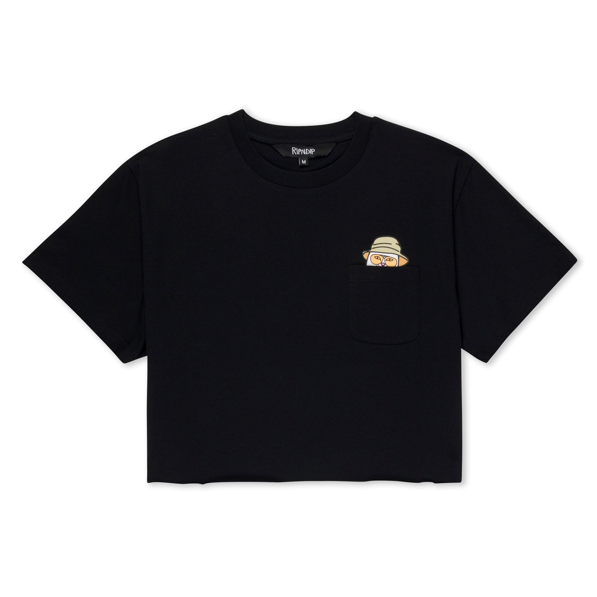 RIPNDIP Nermal S Thompson Cropped Baby Pocket Tee (Black)