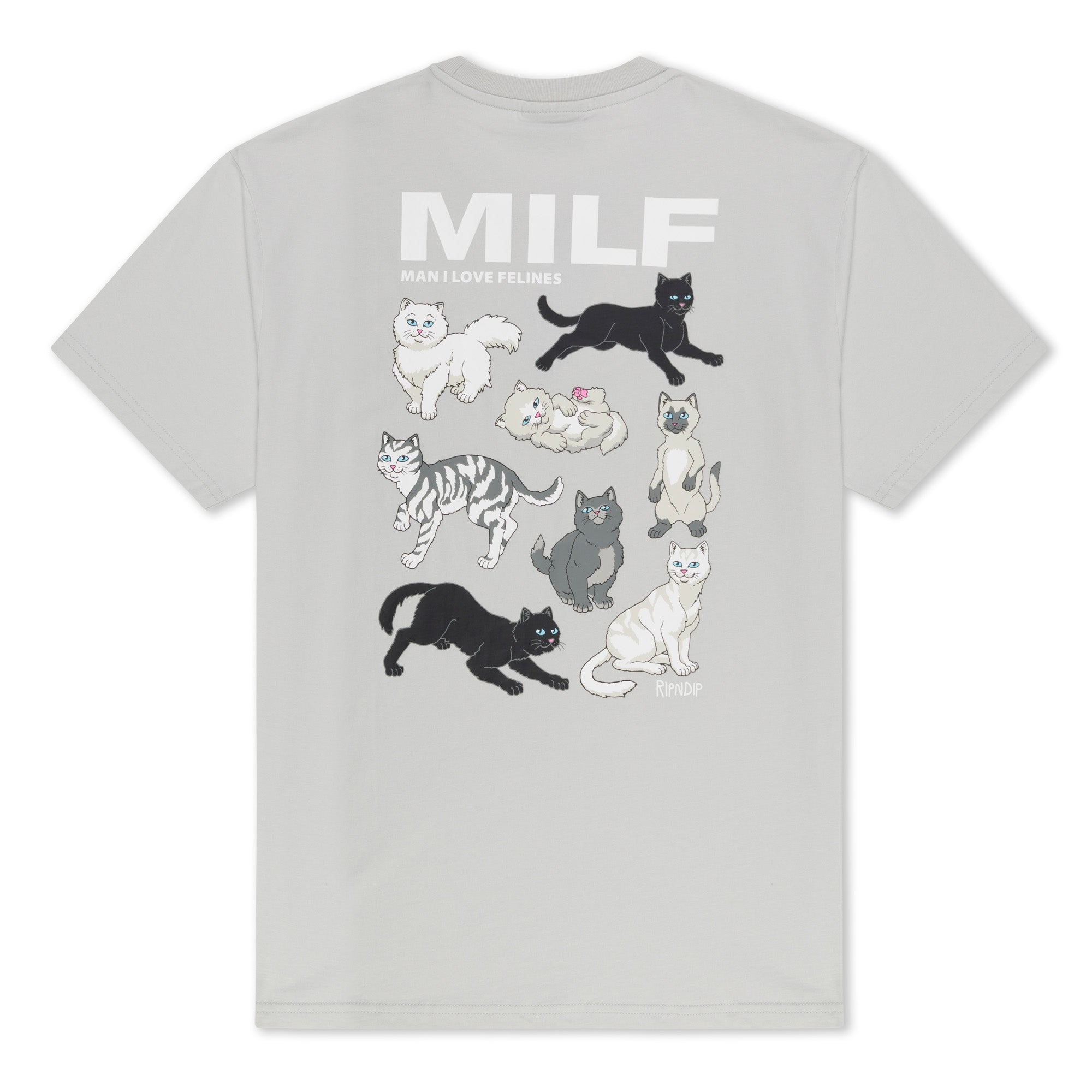 RIPNDIP Man I Love Felines Tee (Grey)