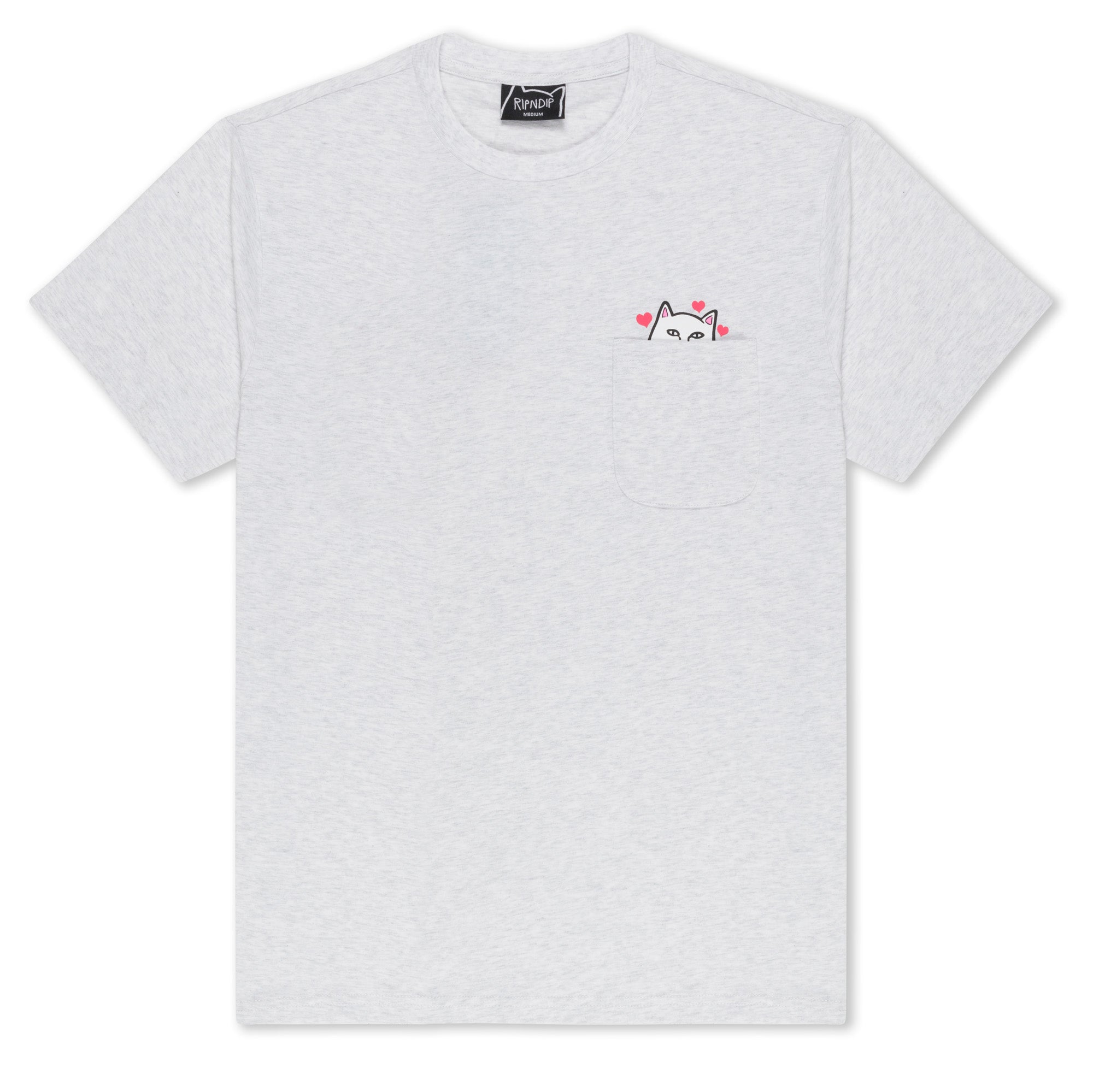 RIPNDIP Nermal Loves Pocket Tee (Ash Heather)