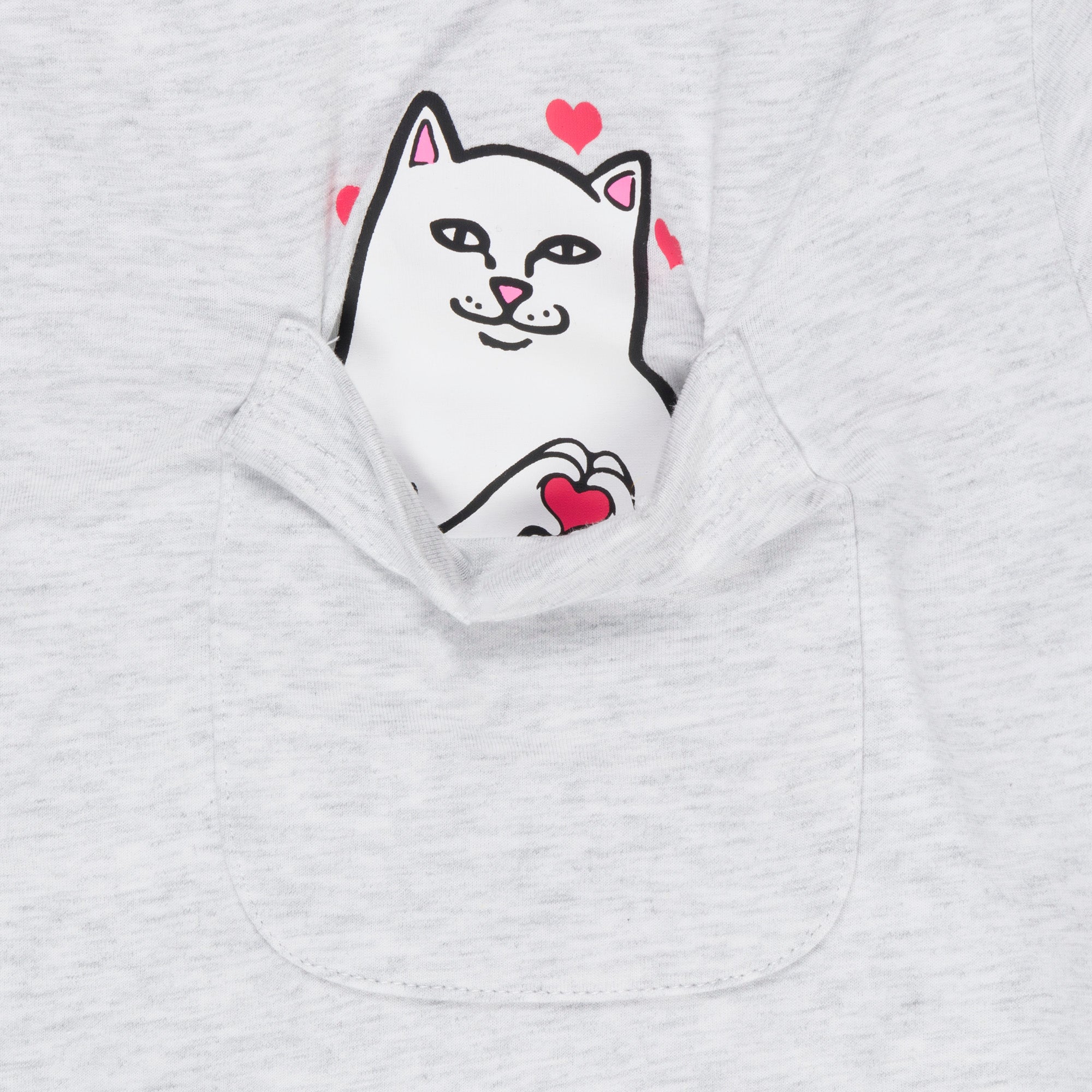 RIPNDIP Nermal Loves Pocket Tee (Ash Heather)