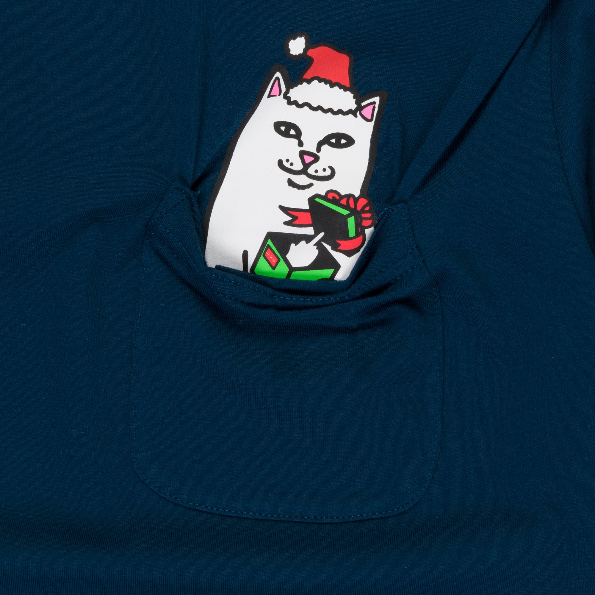 RIPNDIP Secret Santa Pocket Tee (Navy)