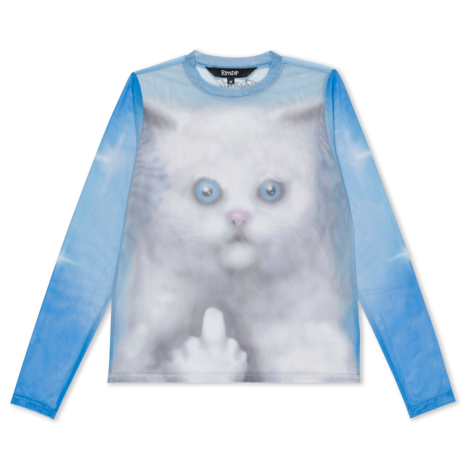 RIPNDIP Sprinkles Long Sleeve Mesh Top (Light Blue)