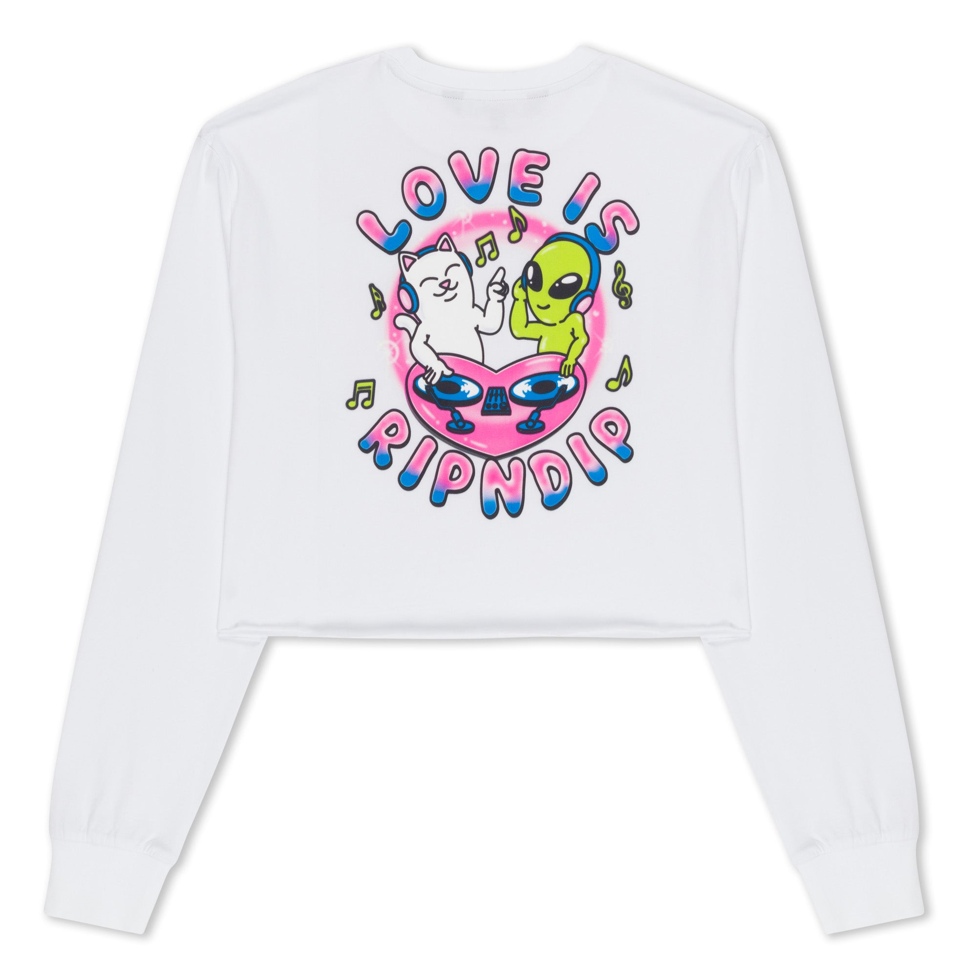 RIPNDIP Love Is Ripndip Cropped Long Sleeve (White)