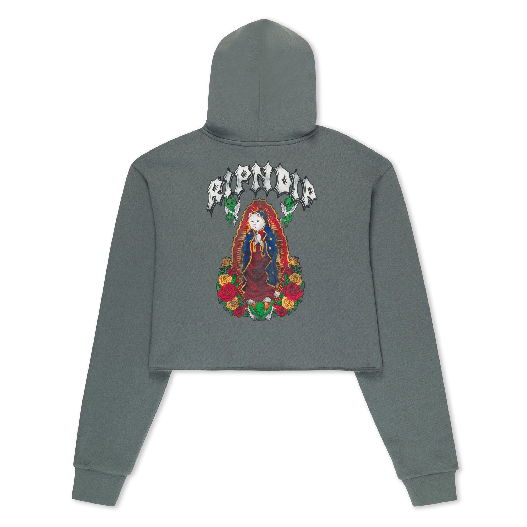 RIPNDIP Mother Nerm Cropped Hoodie (Charcoal )