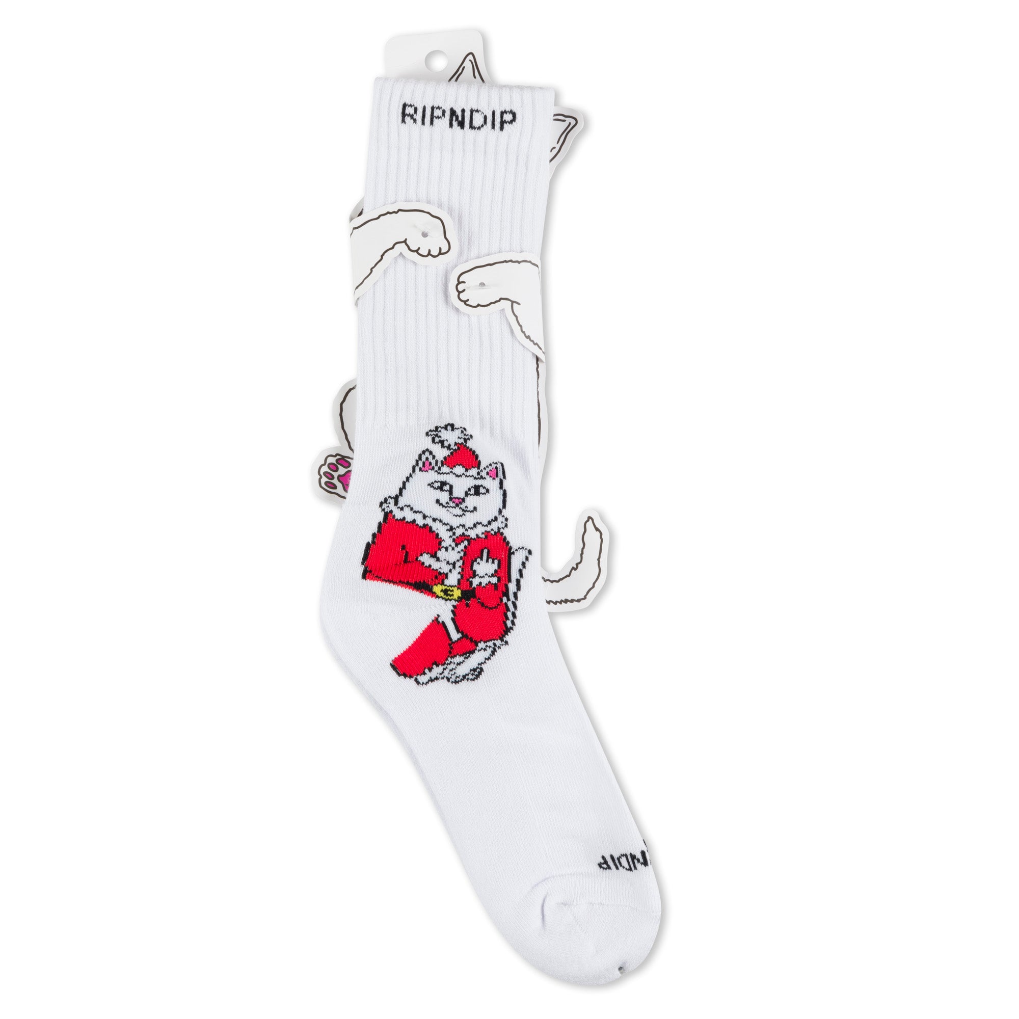 RIPNDIP Lord Santa Socks (White)