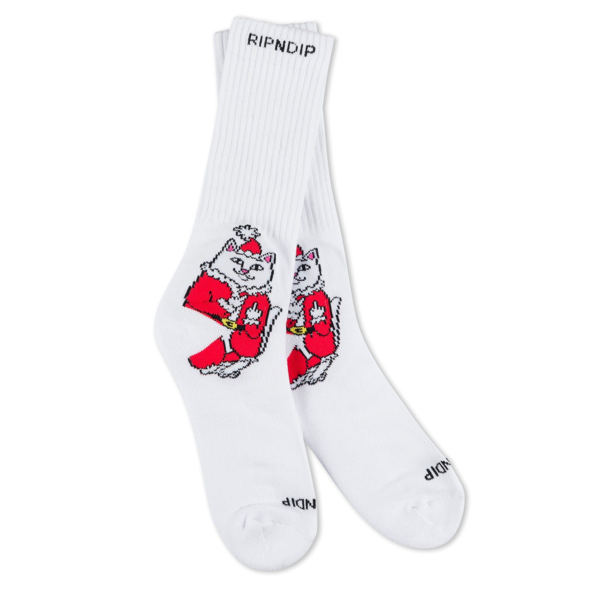 RIPNDIP Lord Santa Socks (White)