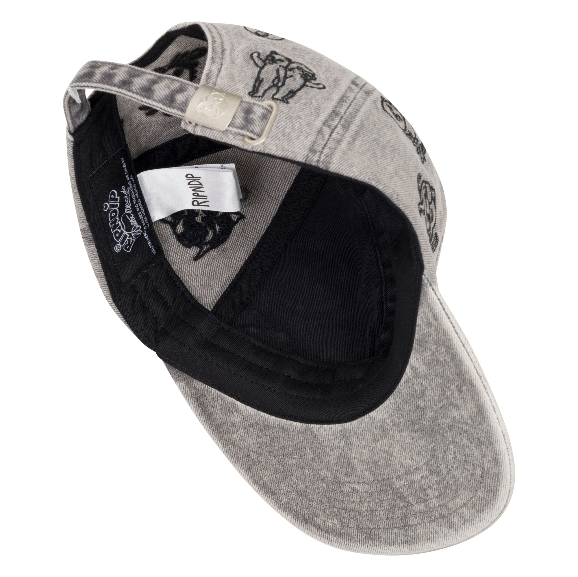 RIPNDIP Zodiac Mucho 6 Panel (Black Washed Denim)