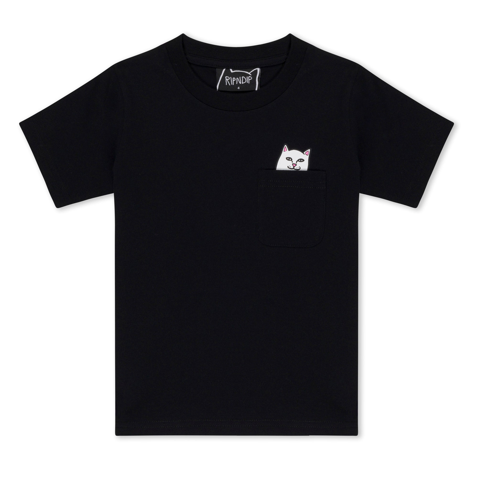 RIPNDIP Lord Nermal Kid Pocket Tee (Black)