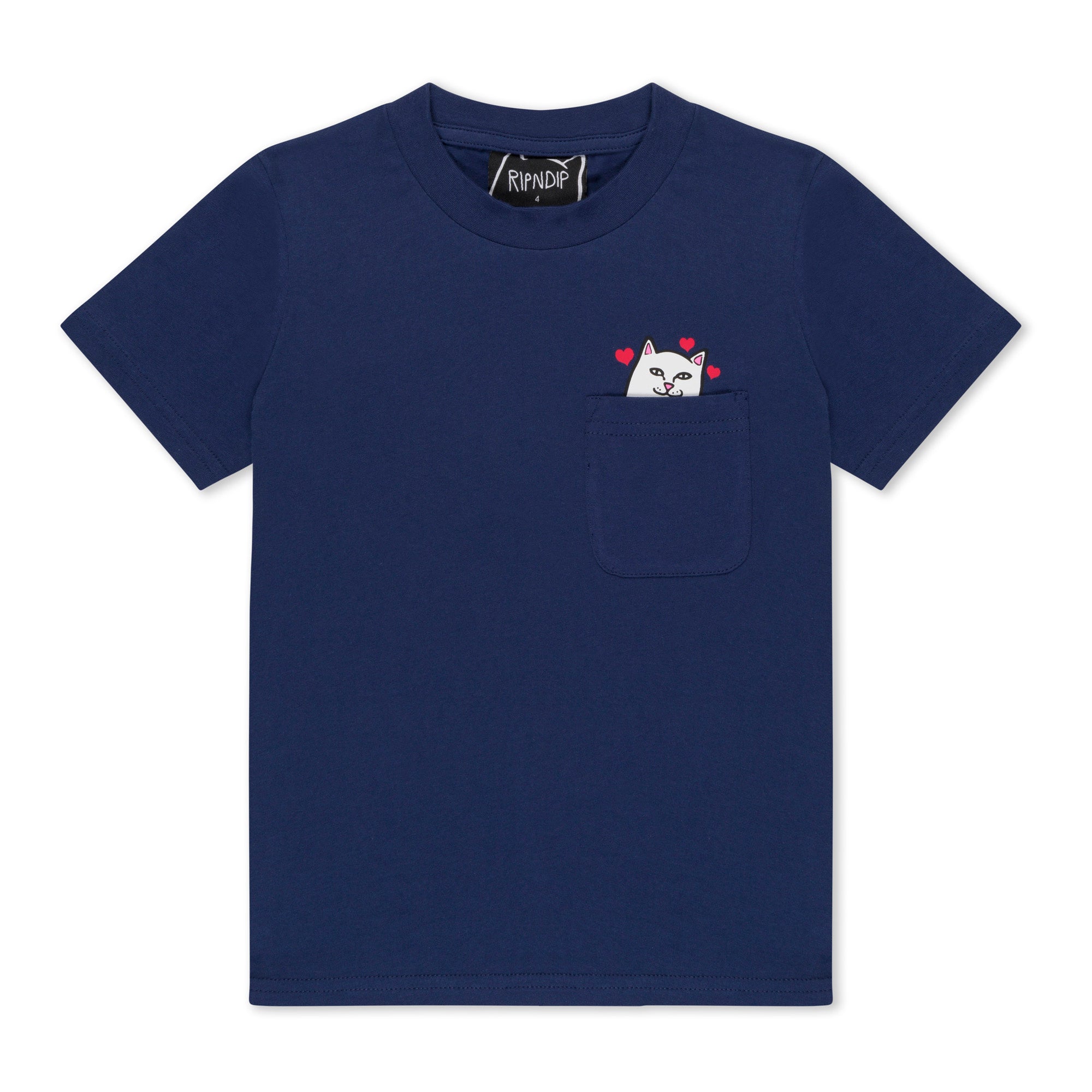 RIPNDIP Nermal Loves Kid Pocket Tee (Navy)