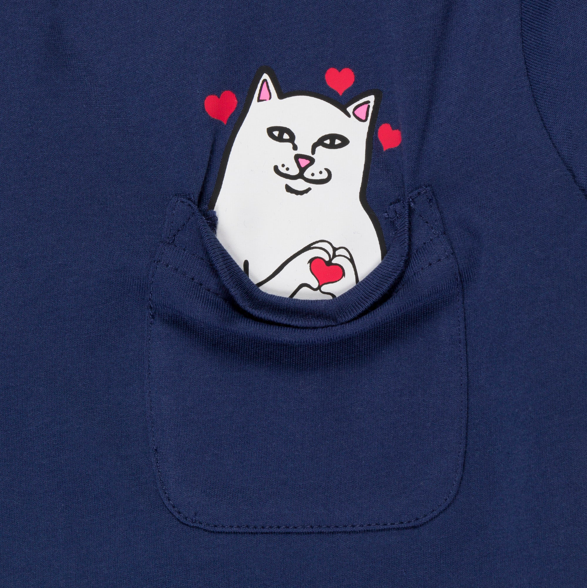 RIPNDIP Nermal Loves Kid Pocket Tee (Navy)