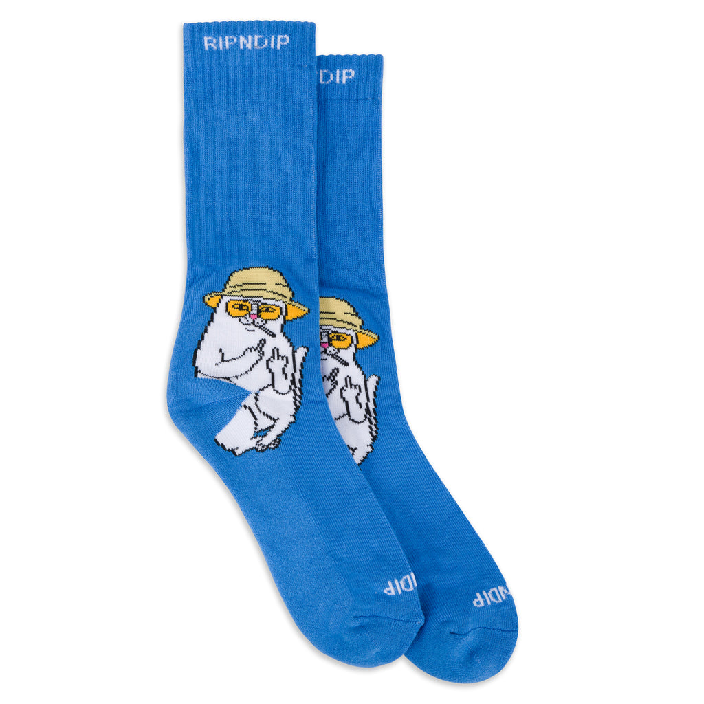 Nermal S Thompson Socks (Light Blue) – RIPNDIP