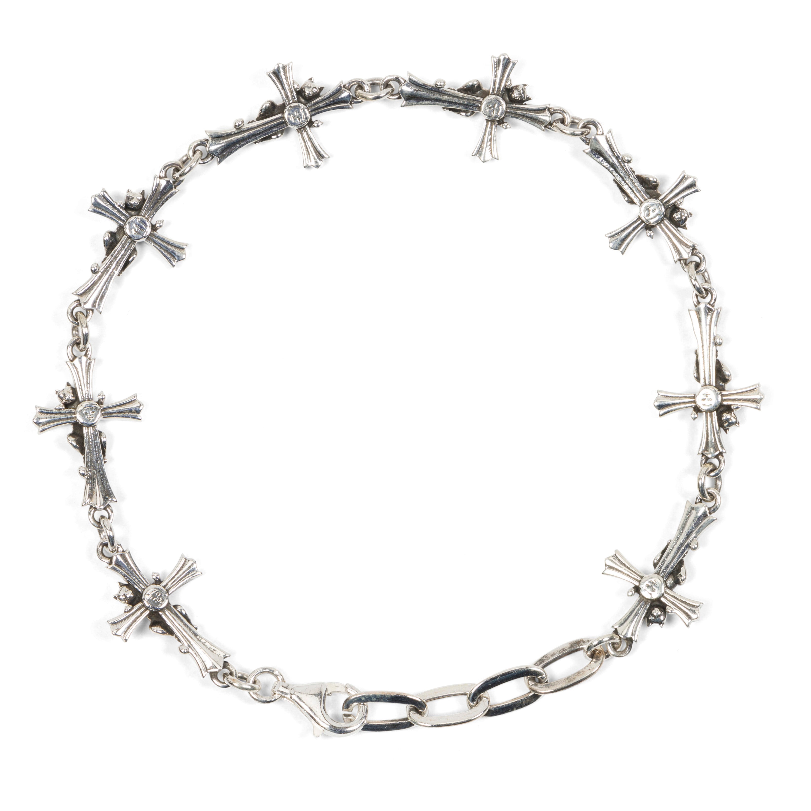 RIPNDIP Chrome Cross Bracelet (Silver)