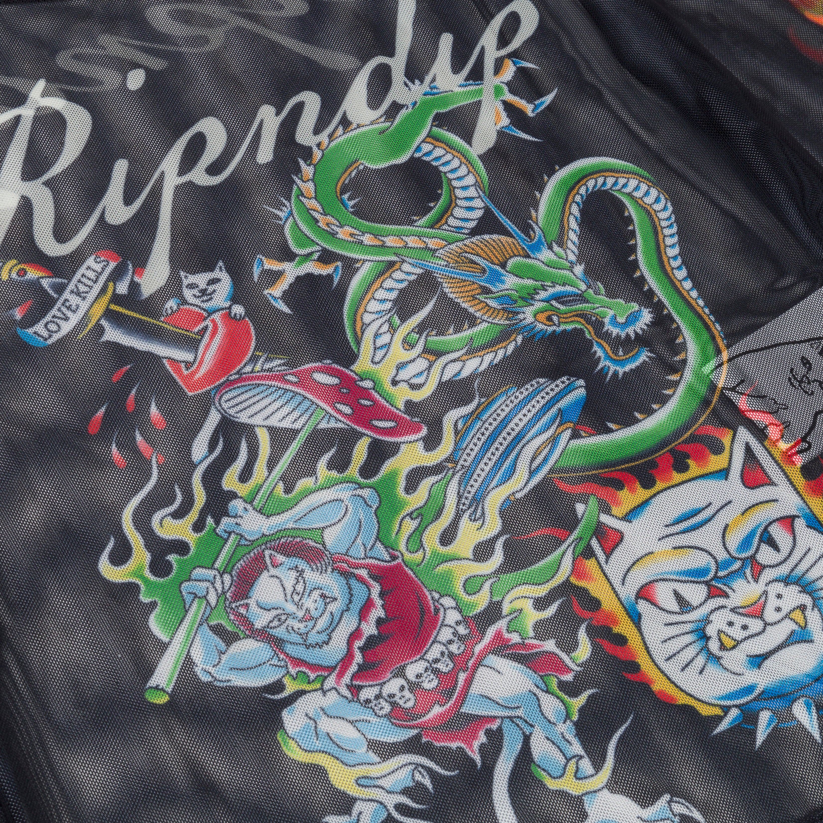 RIPNDIP InkEd Mesh Long Sleeve Tee (Black)