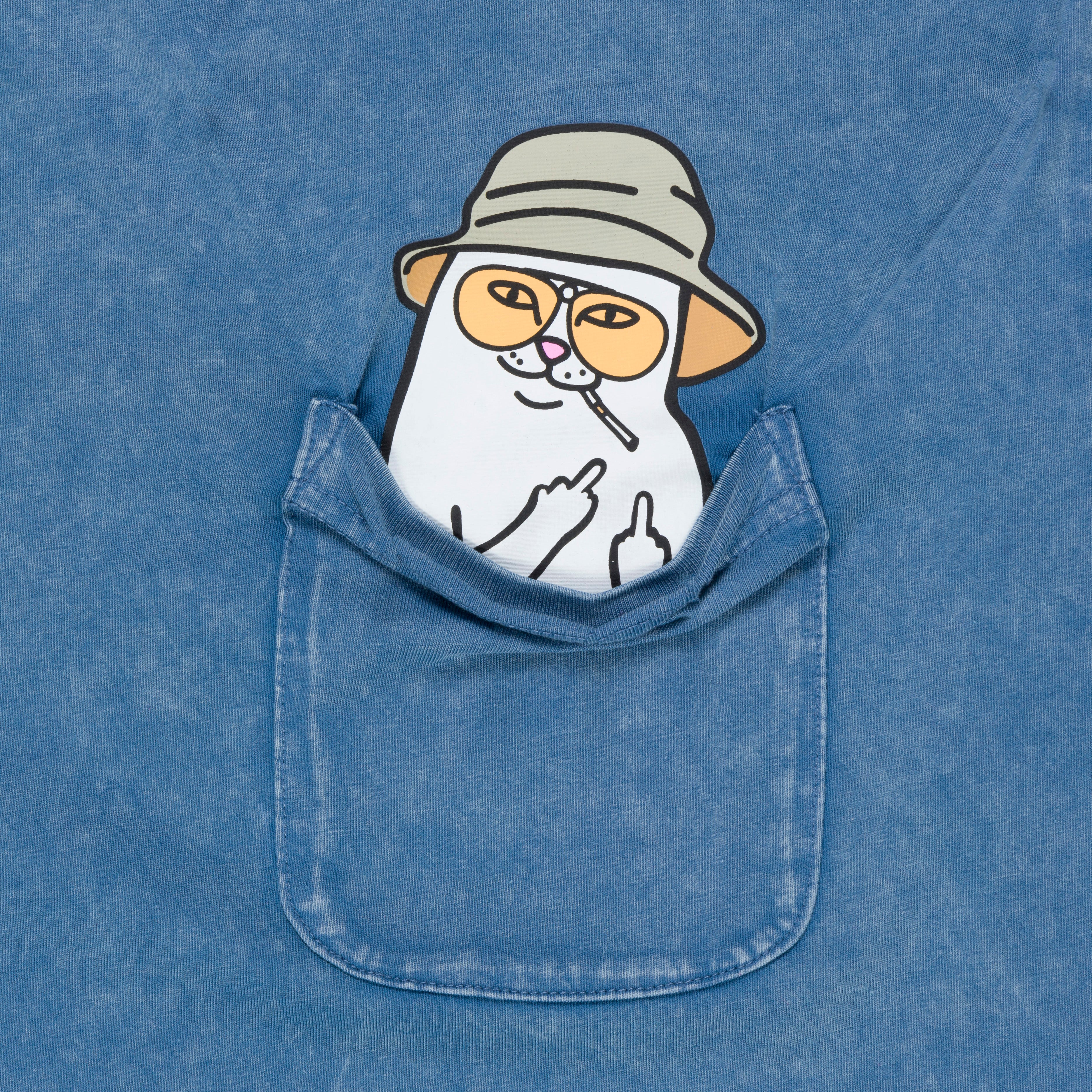 RIPNDIP Nermal S Thompson Pocket Tee (Slate Mineral Wash)