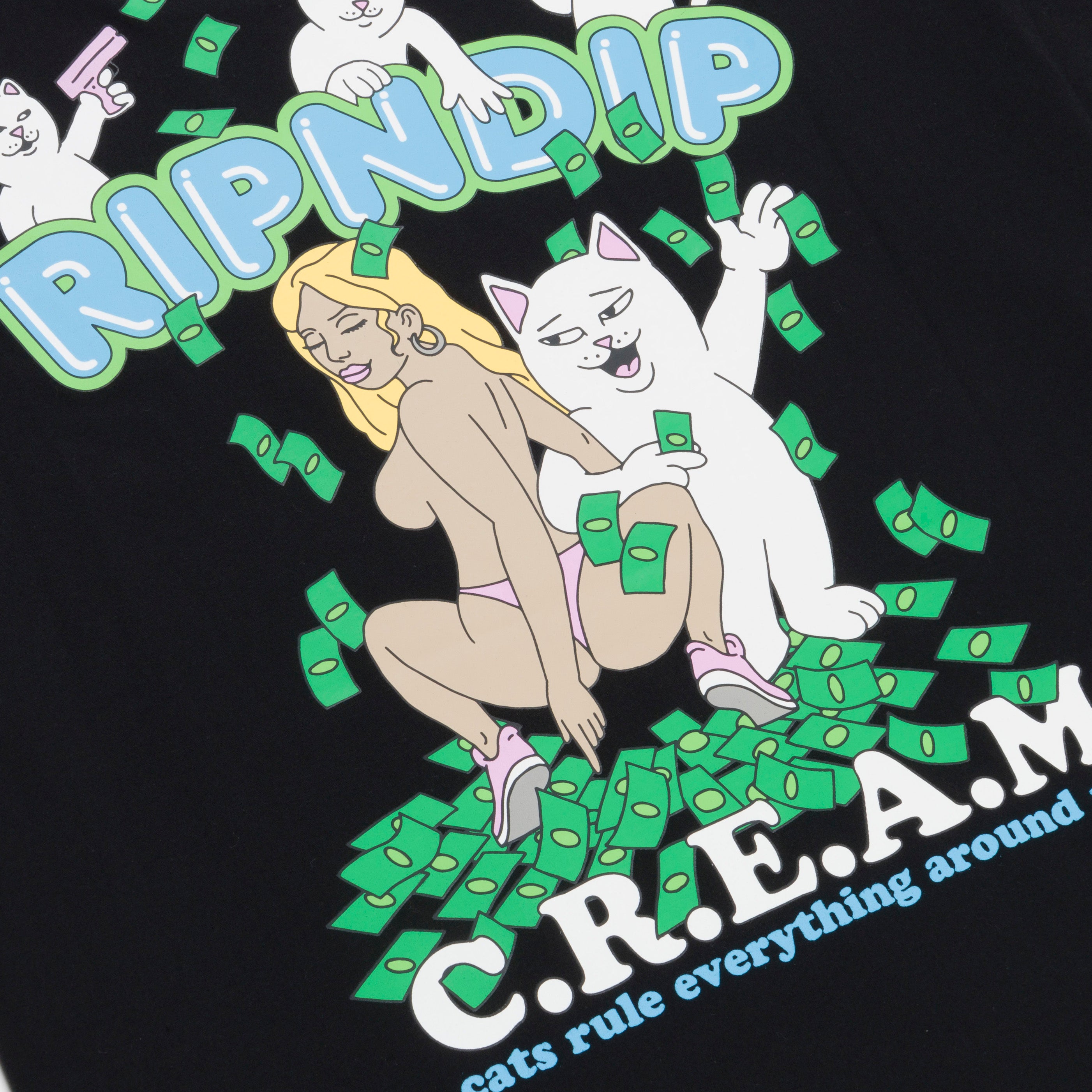 RIPNDIP Club Cream Tee (Black)