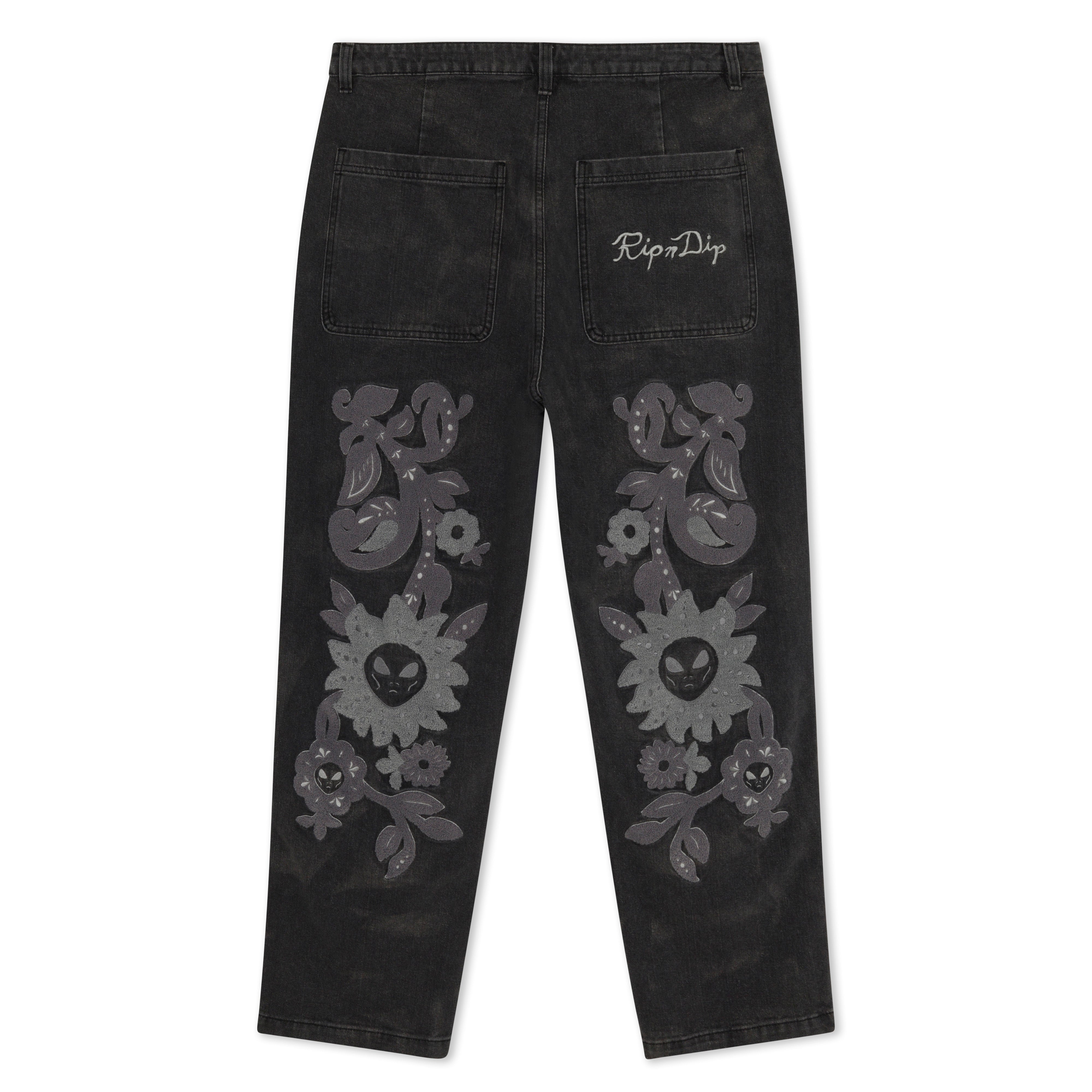 RIPNDIP Space Garden Pants (Black Vintage Wash)