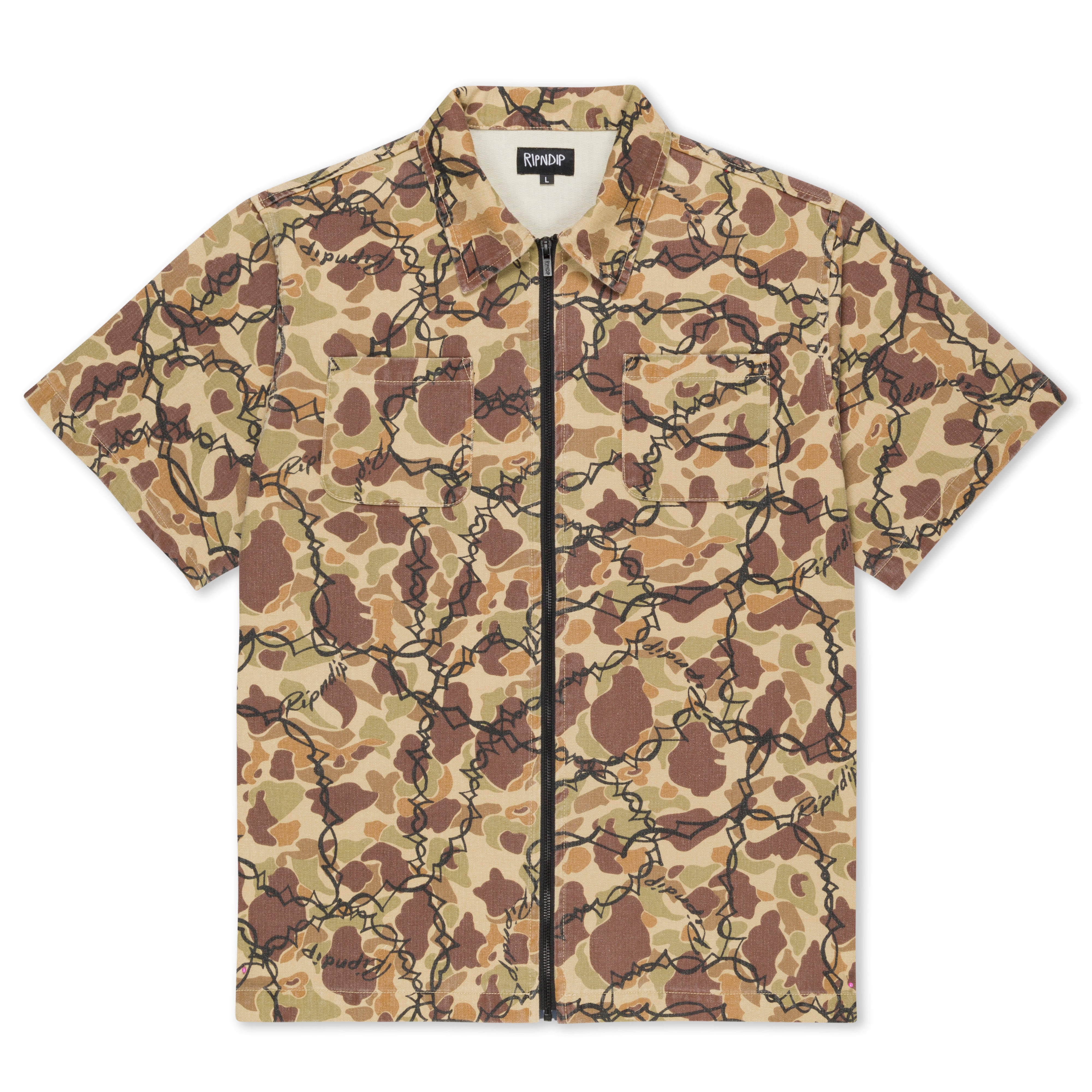 RIPNDIP Wired Zip Up Shirt (Tan)