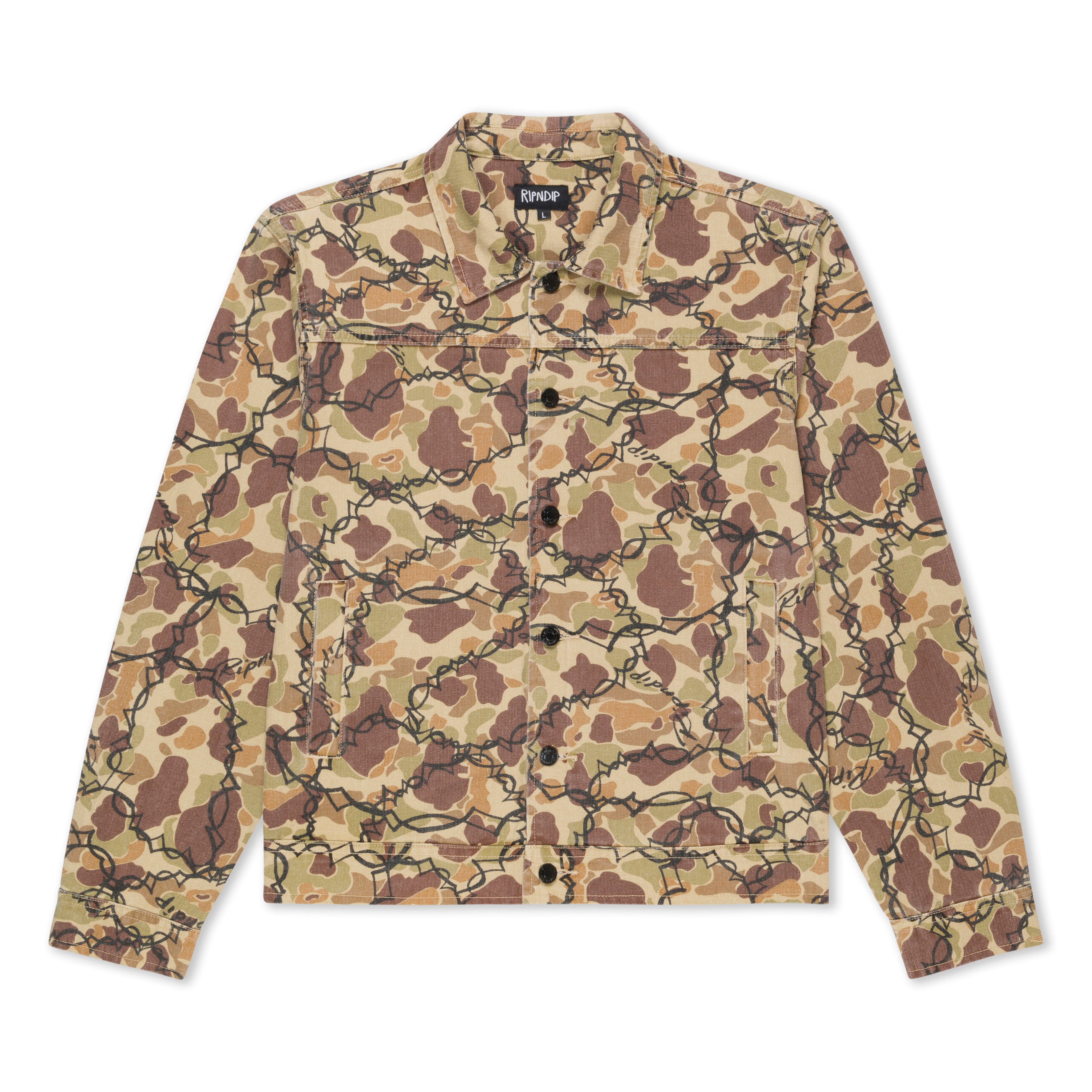 RIPNDIP Wired Button Up Jacket (Tan Camo)