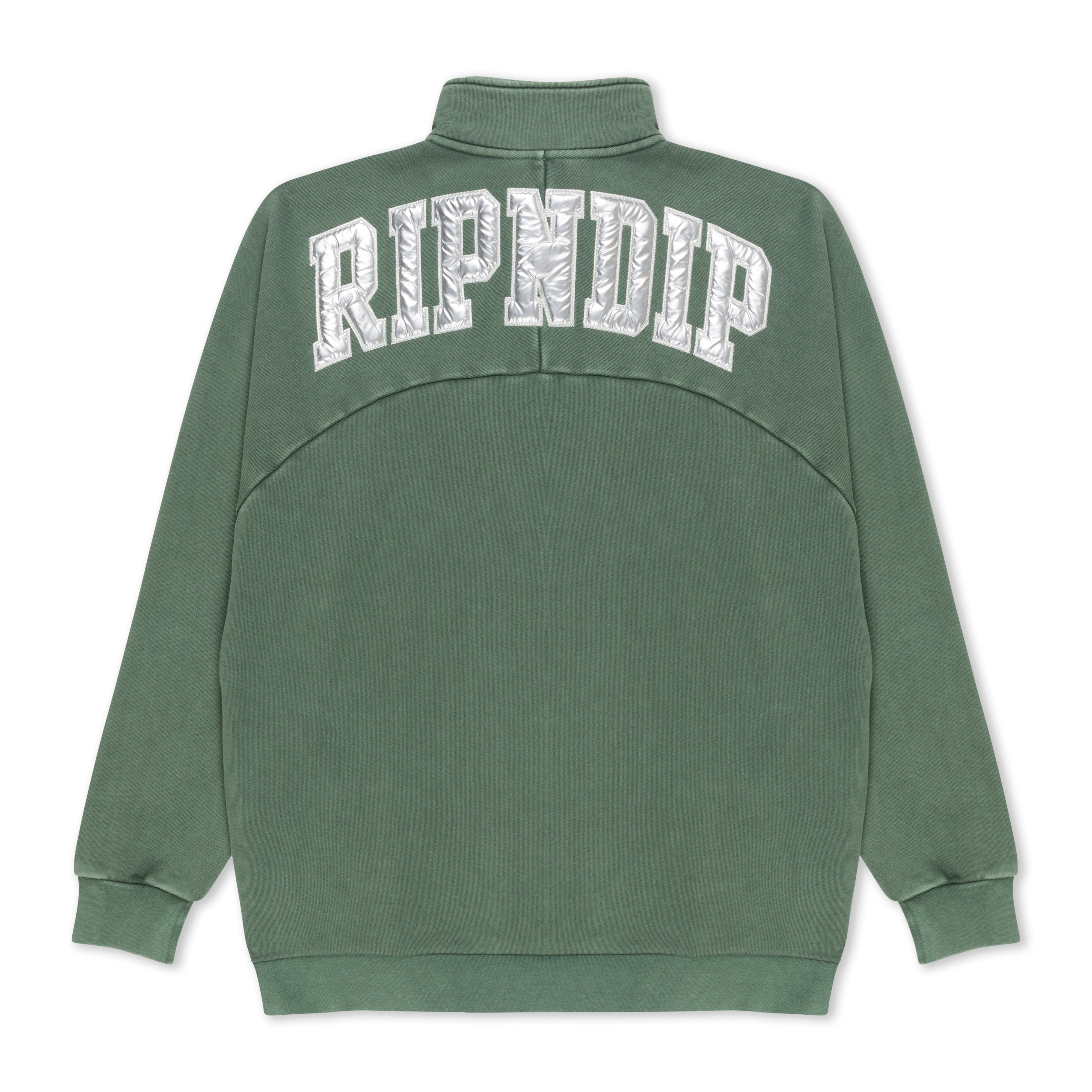 RIPNDIP Night Quarter Zip Sweatshirt (Dusty Pine)