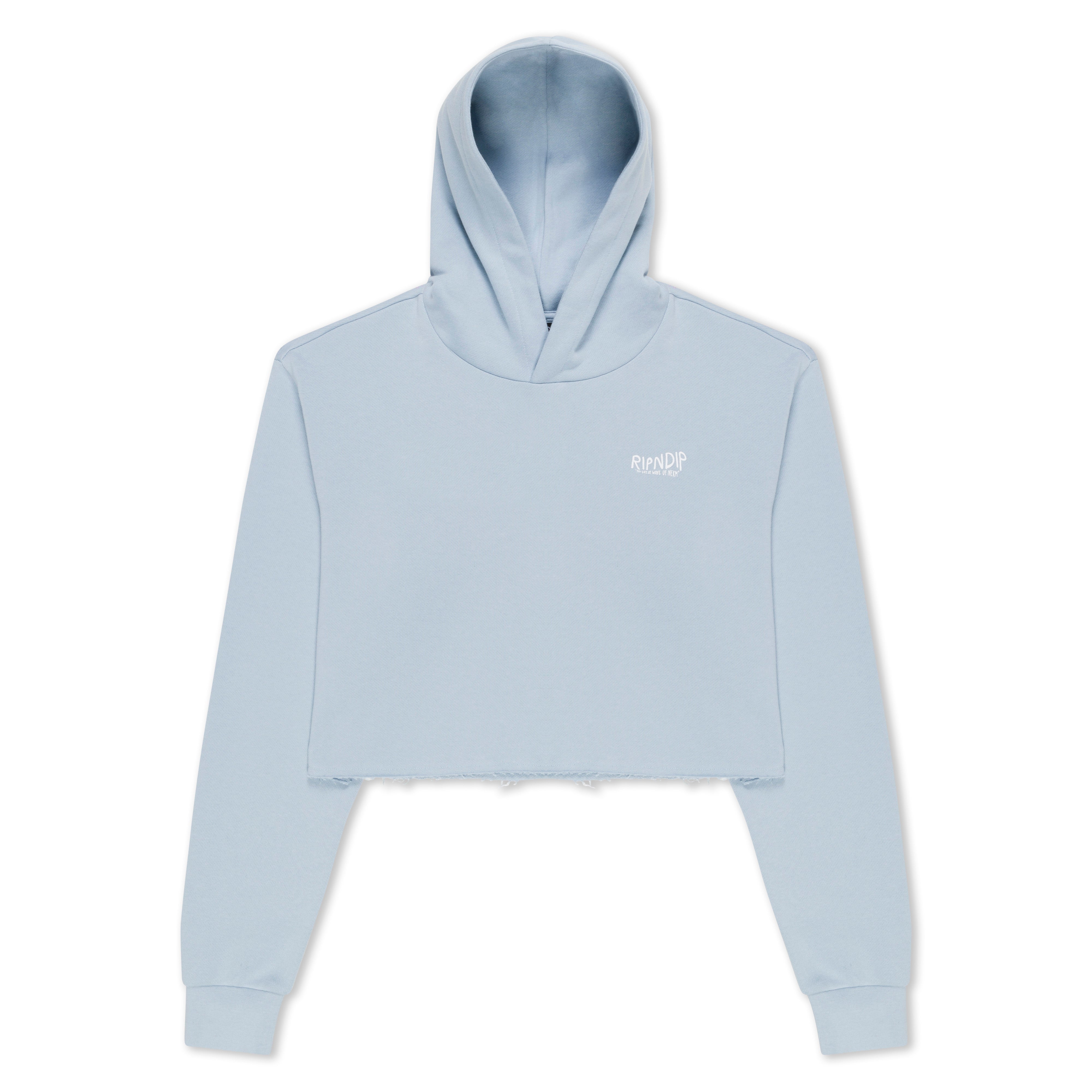 RIPNDIP Great Wave Cropped Hoodie (Powder Blue)