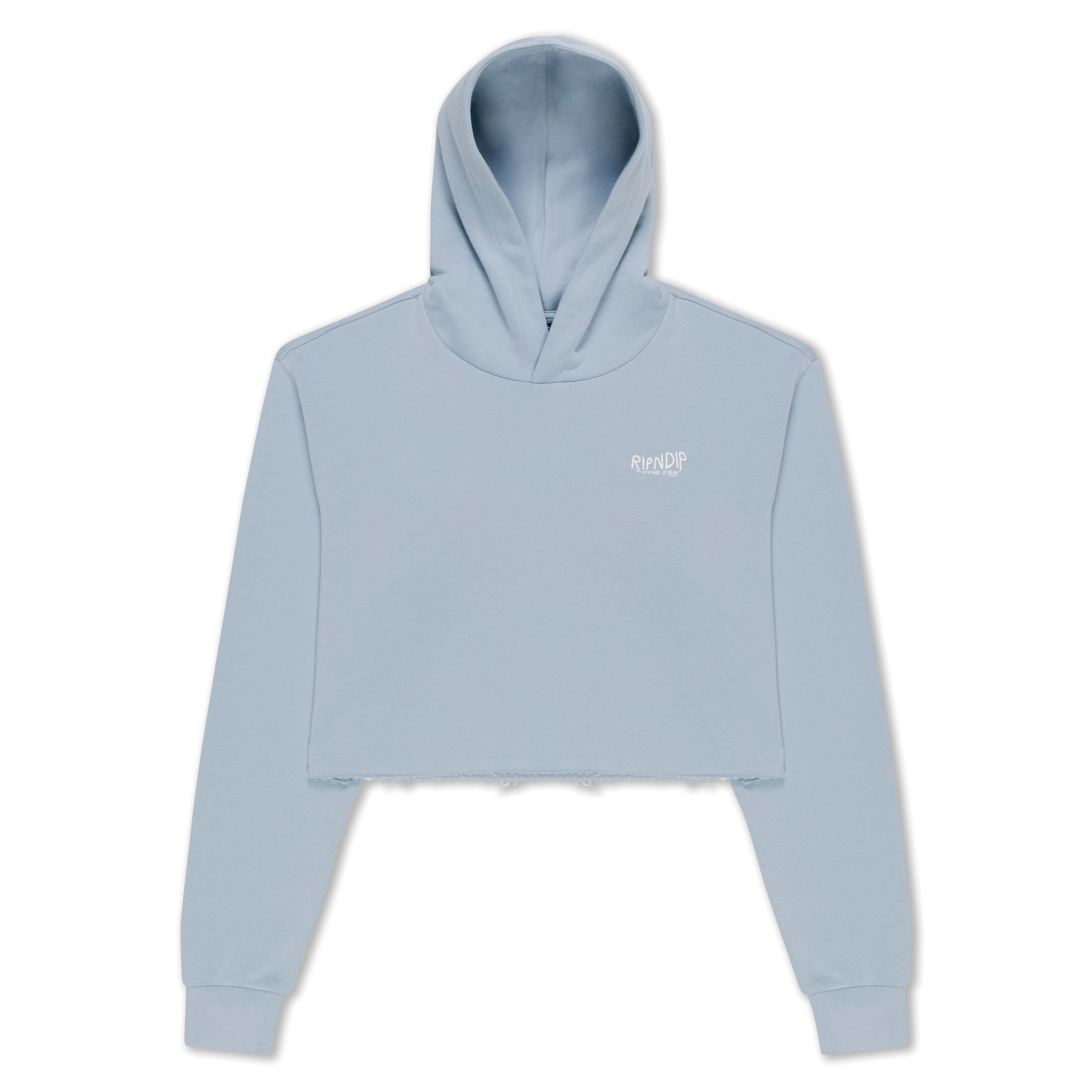 RIPNDIP Great Wave Cropped Hoodie (Powder Blue)