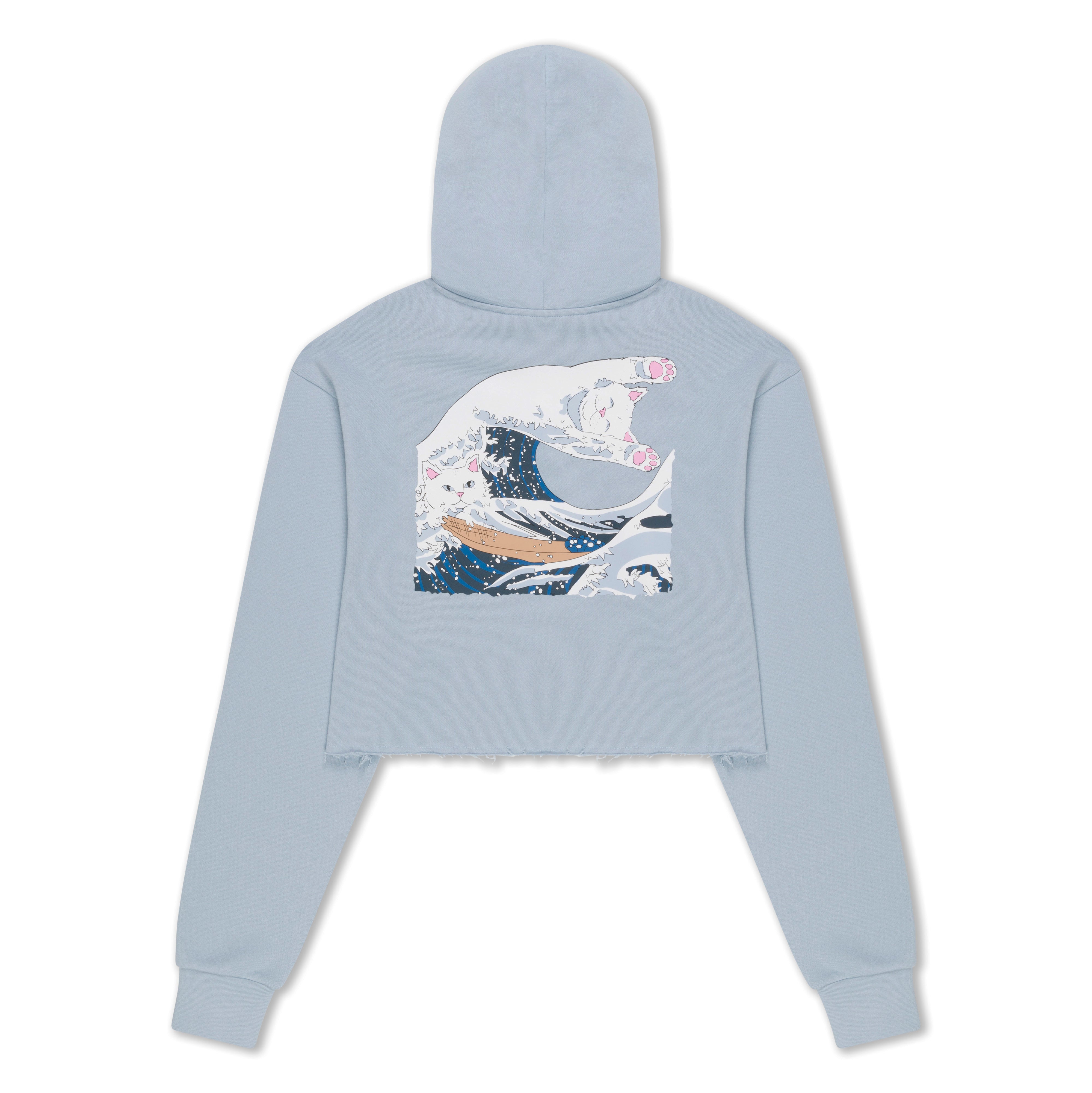 RIPNDIP Great Wave Cropped Hoodie (Powder Blue)