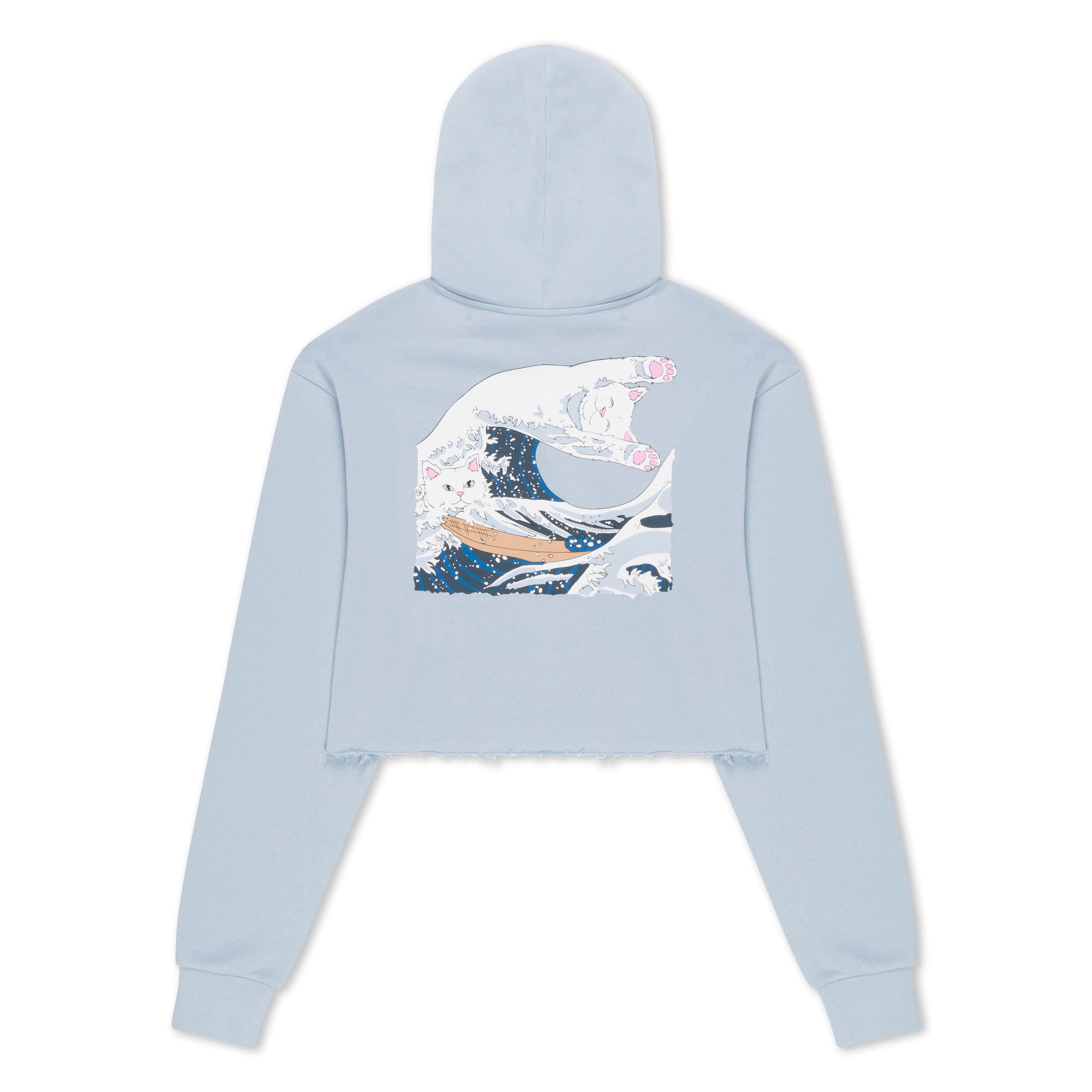 RIPNDIP Great Wave Cropped Hoodie (Powder Blue)