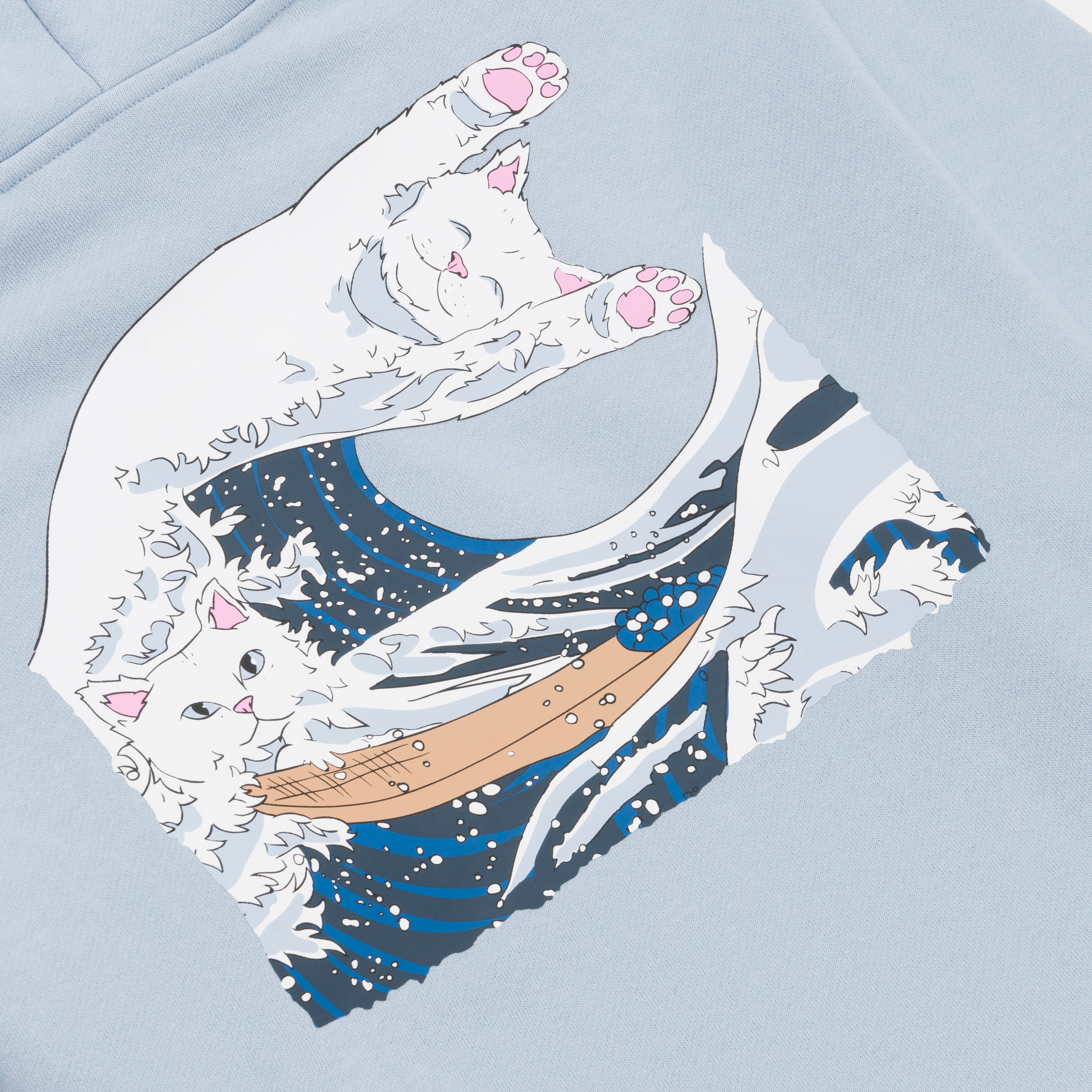 RIPNDIP Great Wave Cropped Hoodie (Powder Blue)