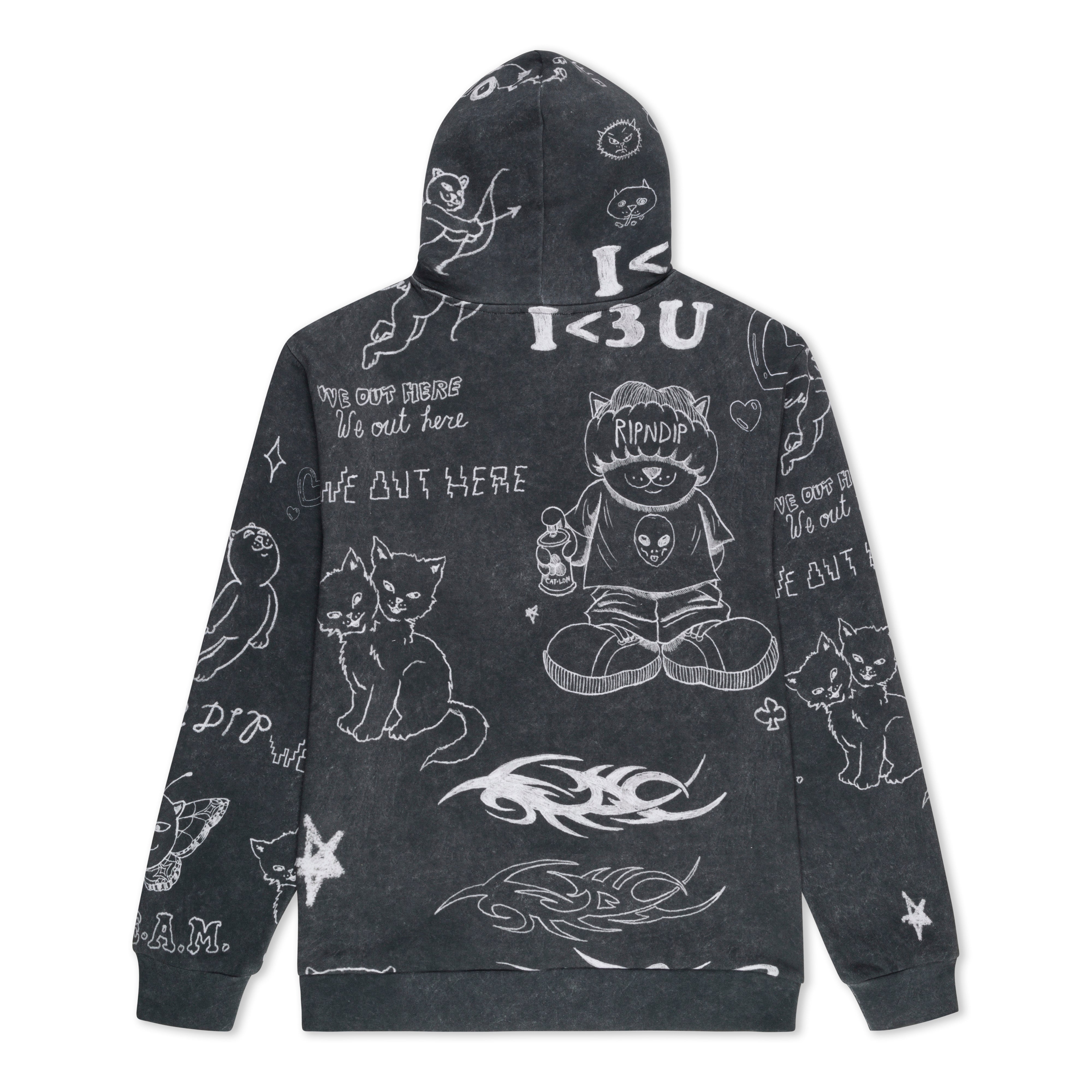 RIPNDIP Nermal Domination Hoodie (Black Vintage)