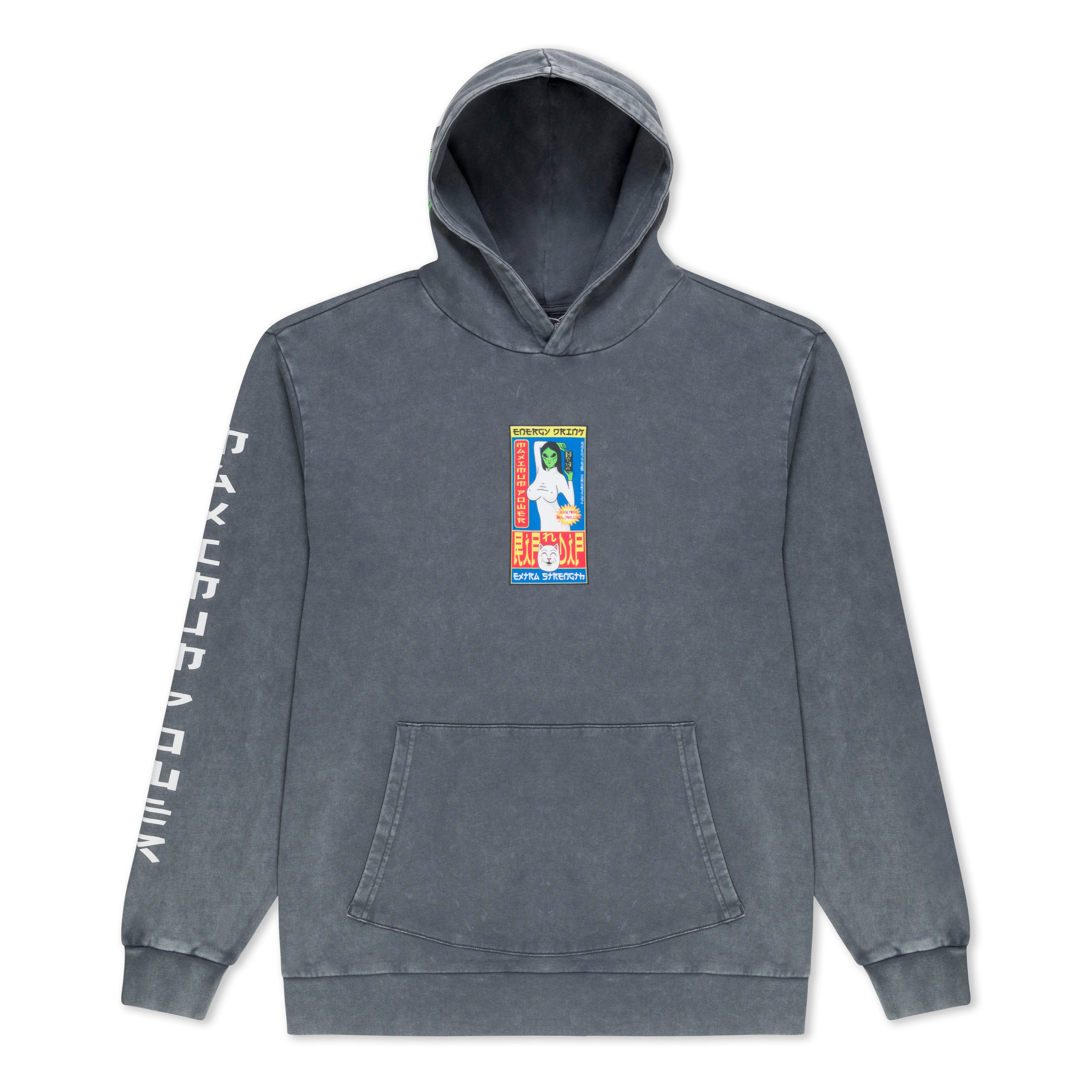 RIPNDIP Nerms Cans Hoodie (Charcoal Vintage Wash)