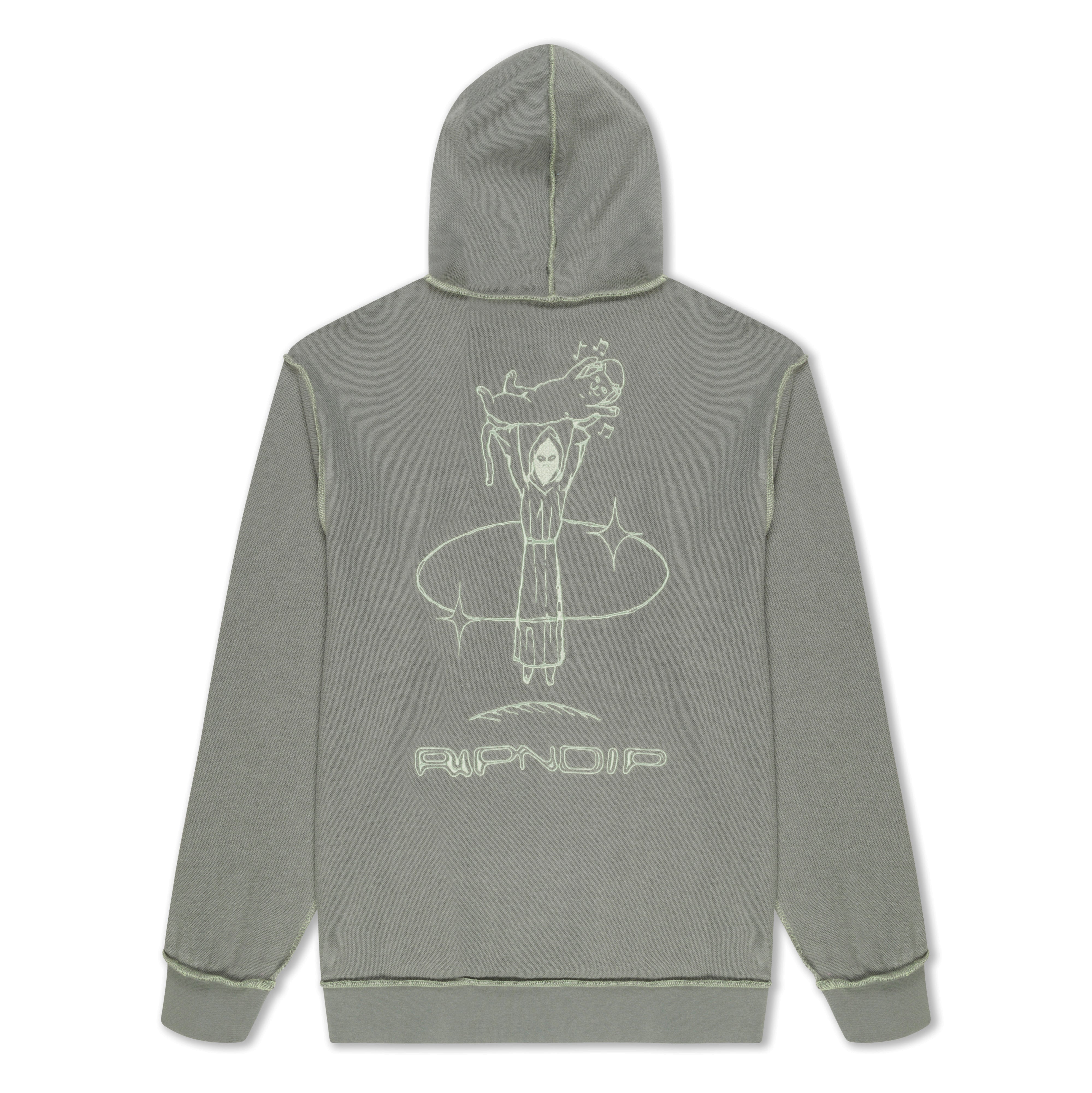 RIPNDIP Saturn Reverse Stitch Fleece Hoodie (Steel Grey)