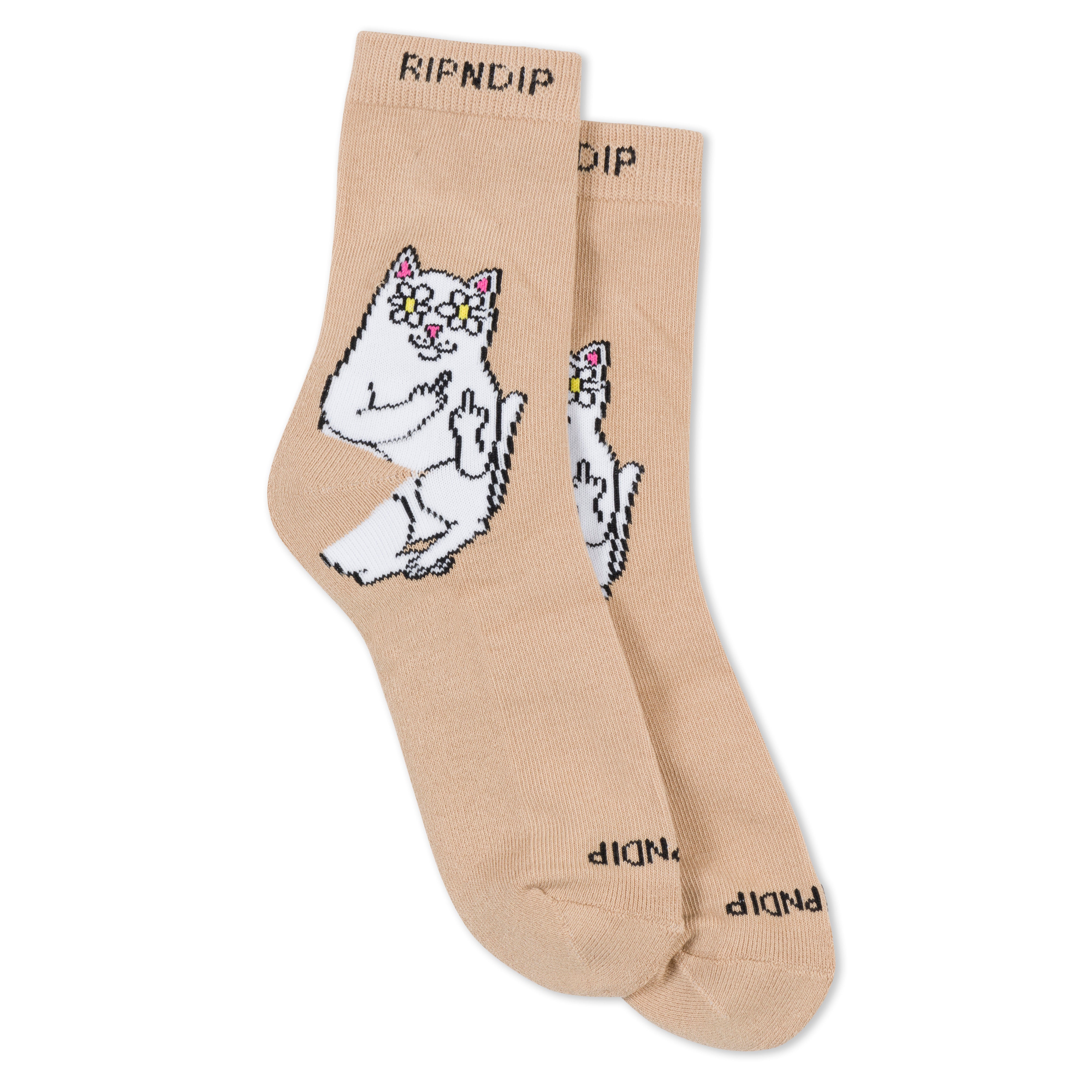 RIPNDIP Lord Nermal Blossom Mid Socks (Almond)