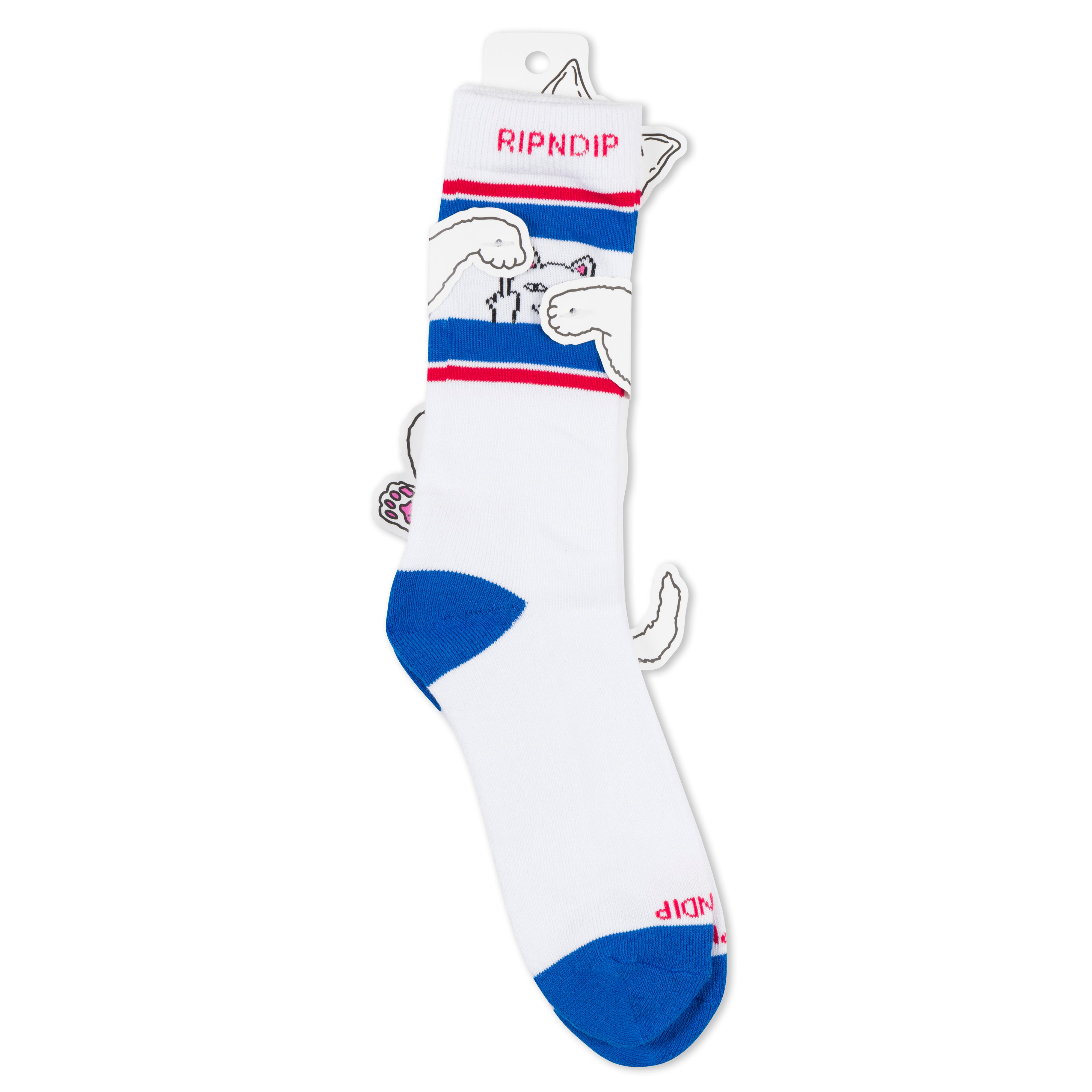 RIPNDIP Peeking Nermal Socks (White )