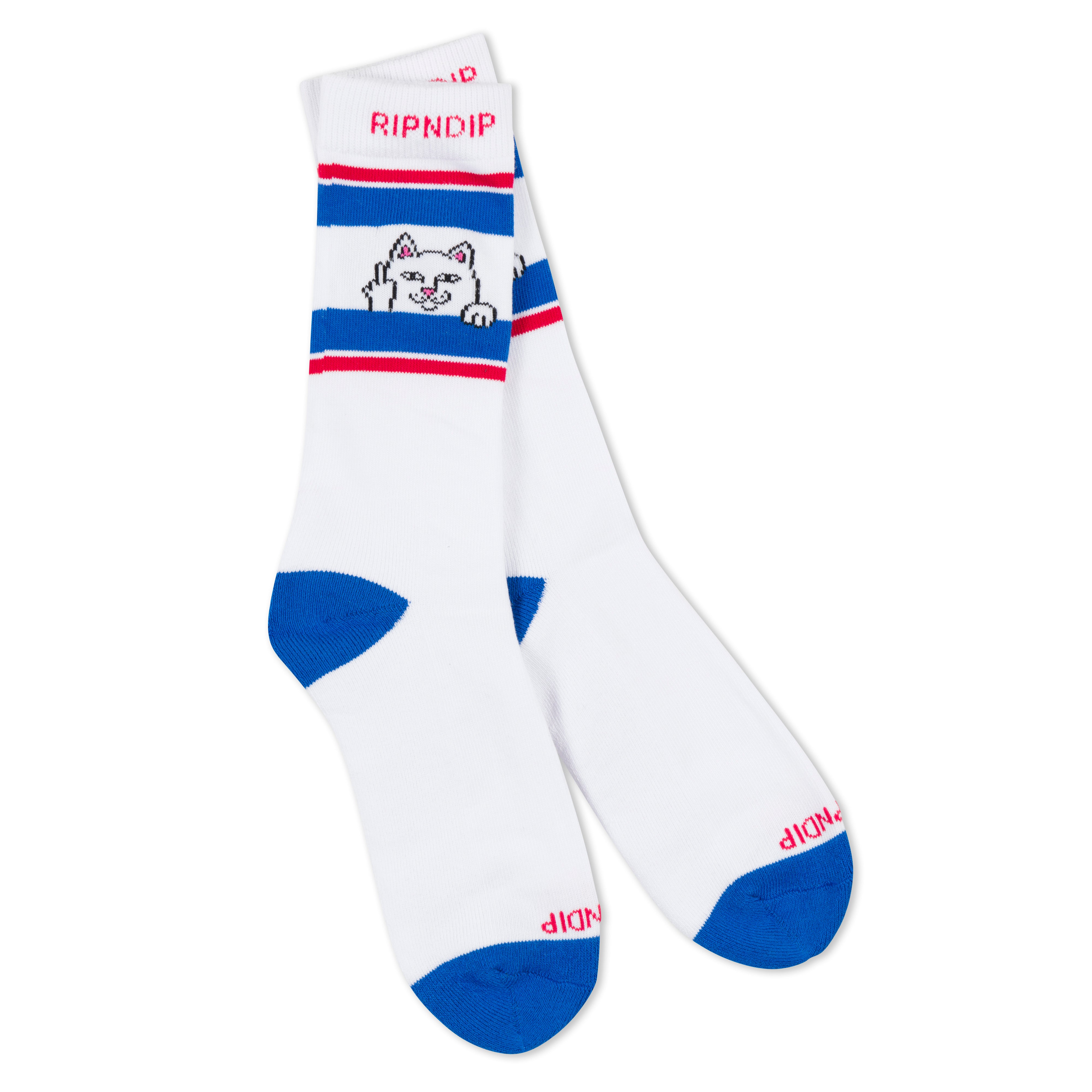 RIPNDIP Peeking Nermal Socks (White )