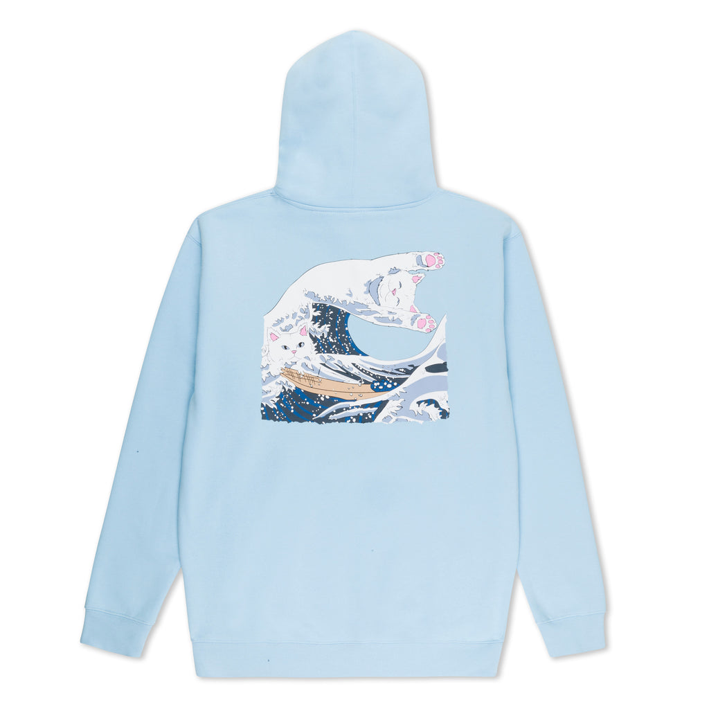 The Great Wave Of Nerm Hoodie Baby Blue Ripndip RIPNDIP