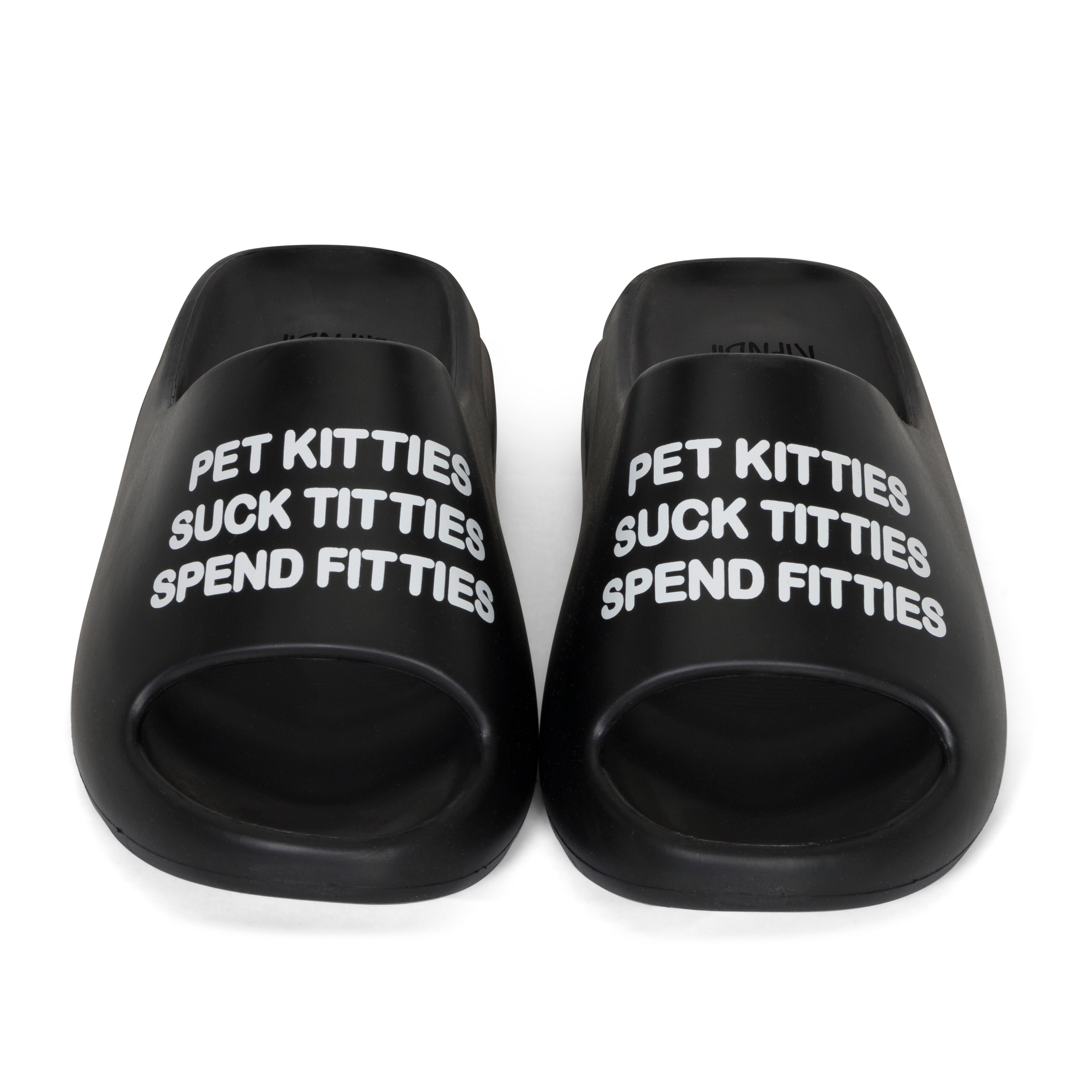 RIPNDIP Pet Kitties Cloud Slides (Black)